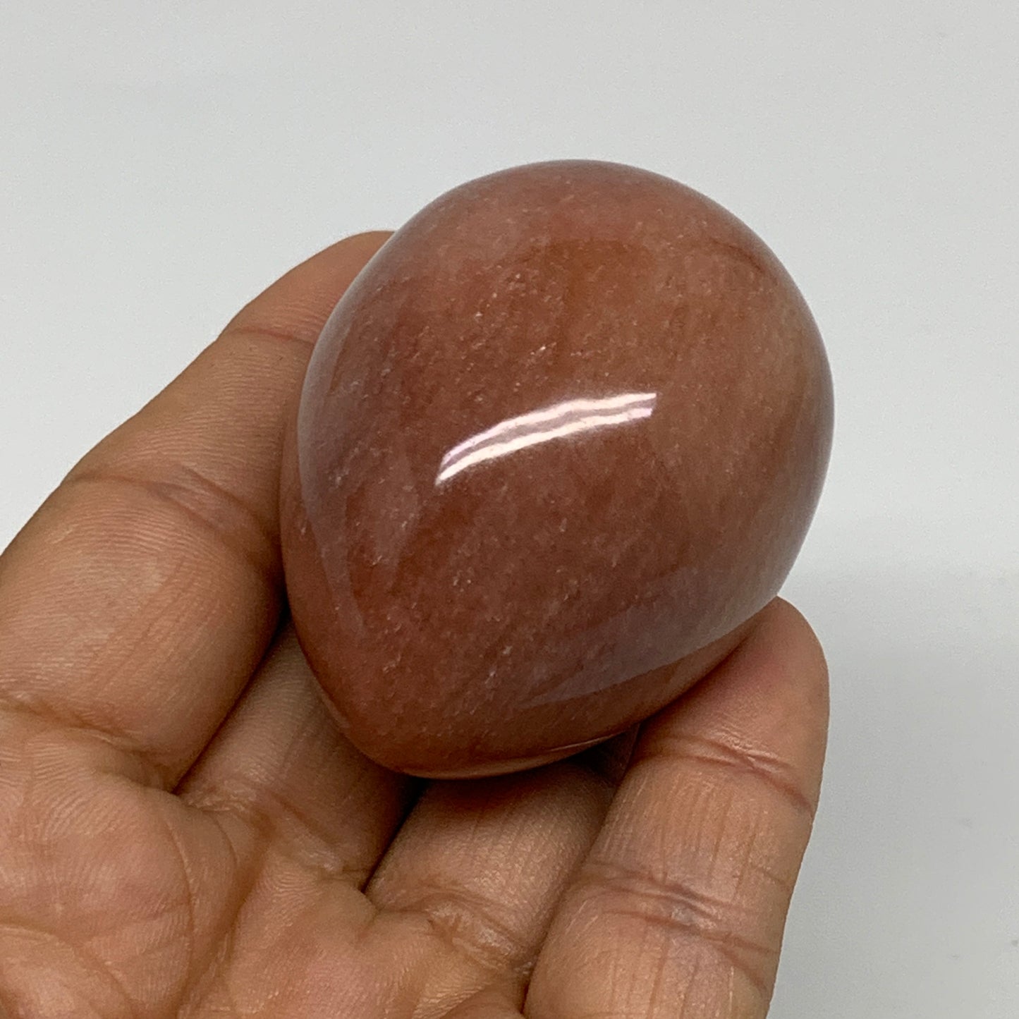 114.8g, 2.1"x1.6", Natural Red Aventurine Egg Polished Gemstone, B35339
