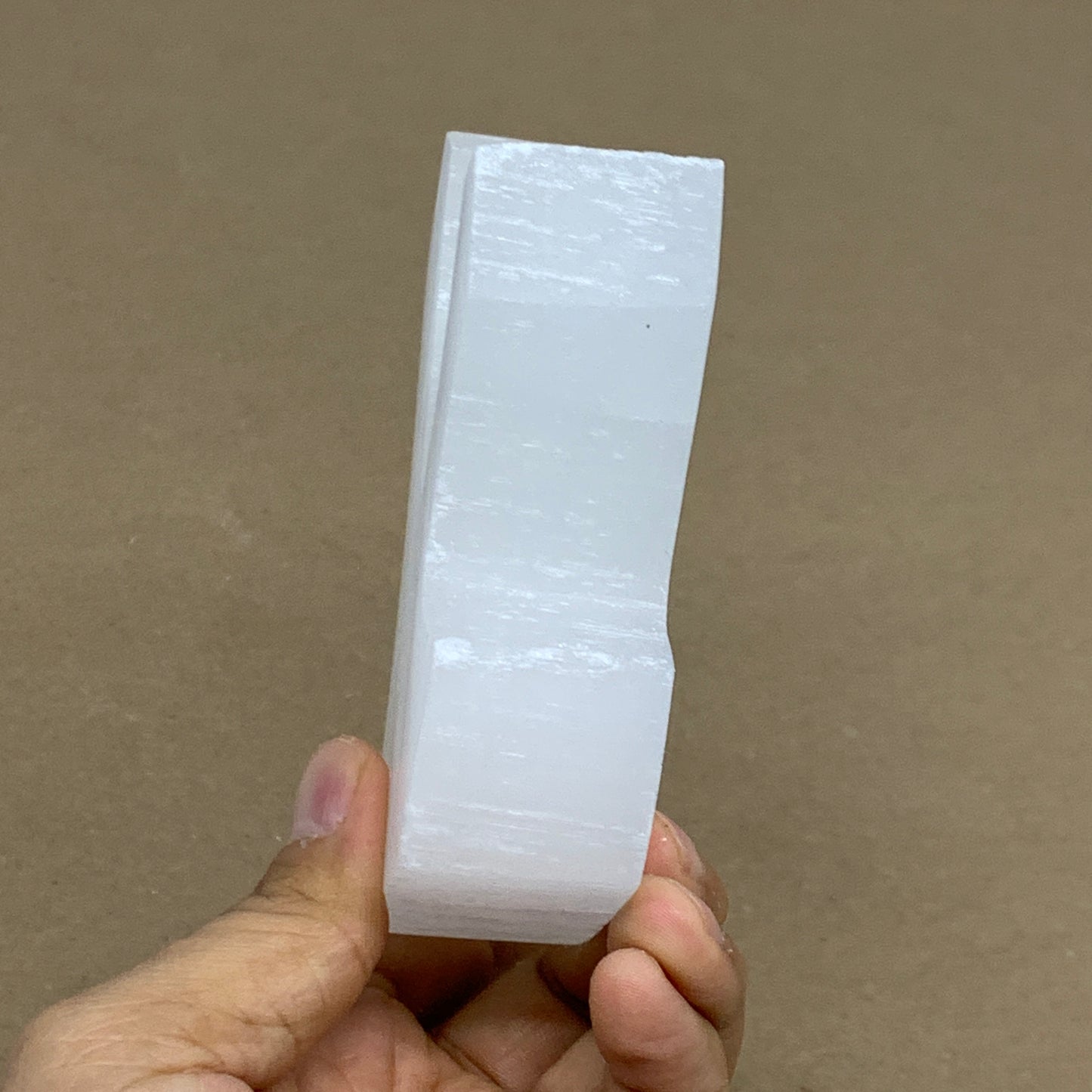 0.84 lbs, 4.4"x3.6"x1.2", Natural Selenite Crystals Carved,Home Decor, B35978