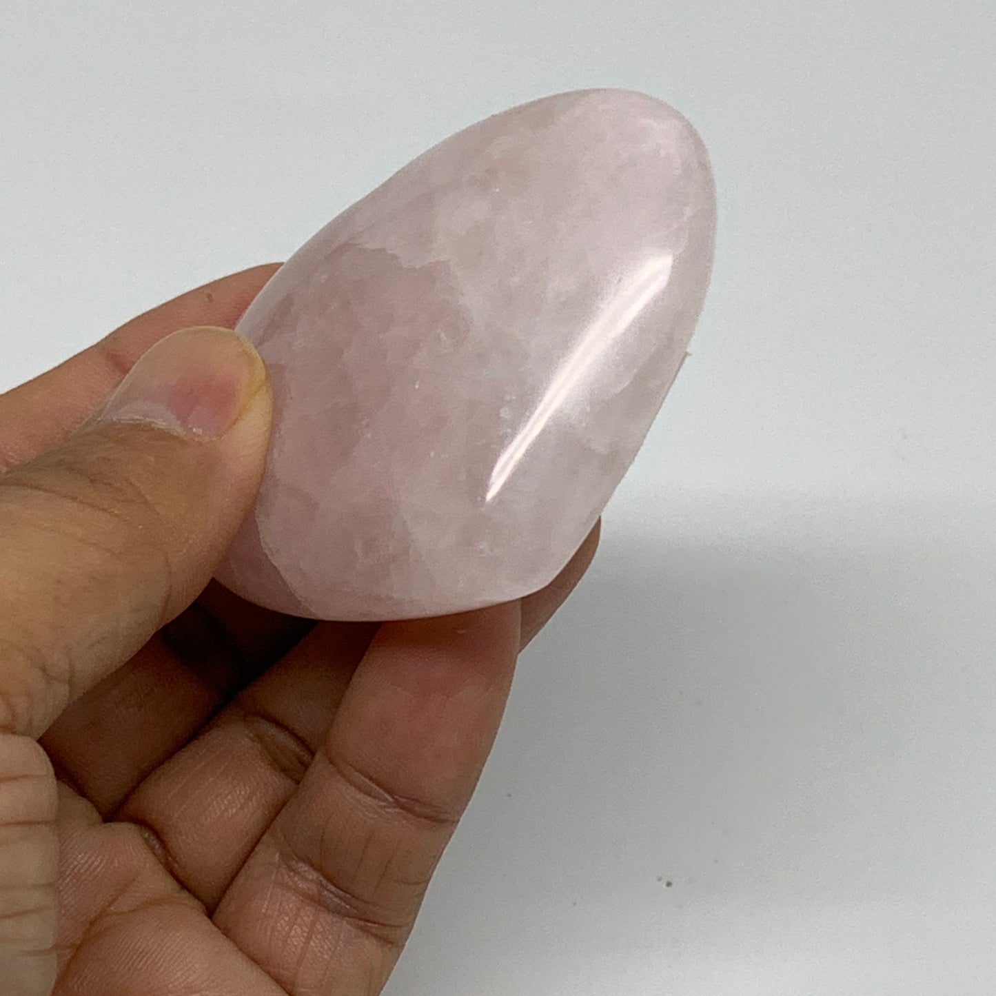 92.8g, 2.1"x2.4"x0.8",  Rose Quartz Heart Healing Crystal @Madagascar, B34566