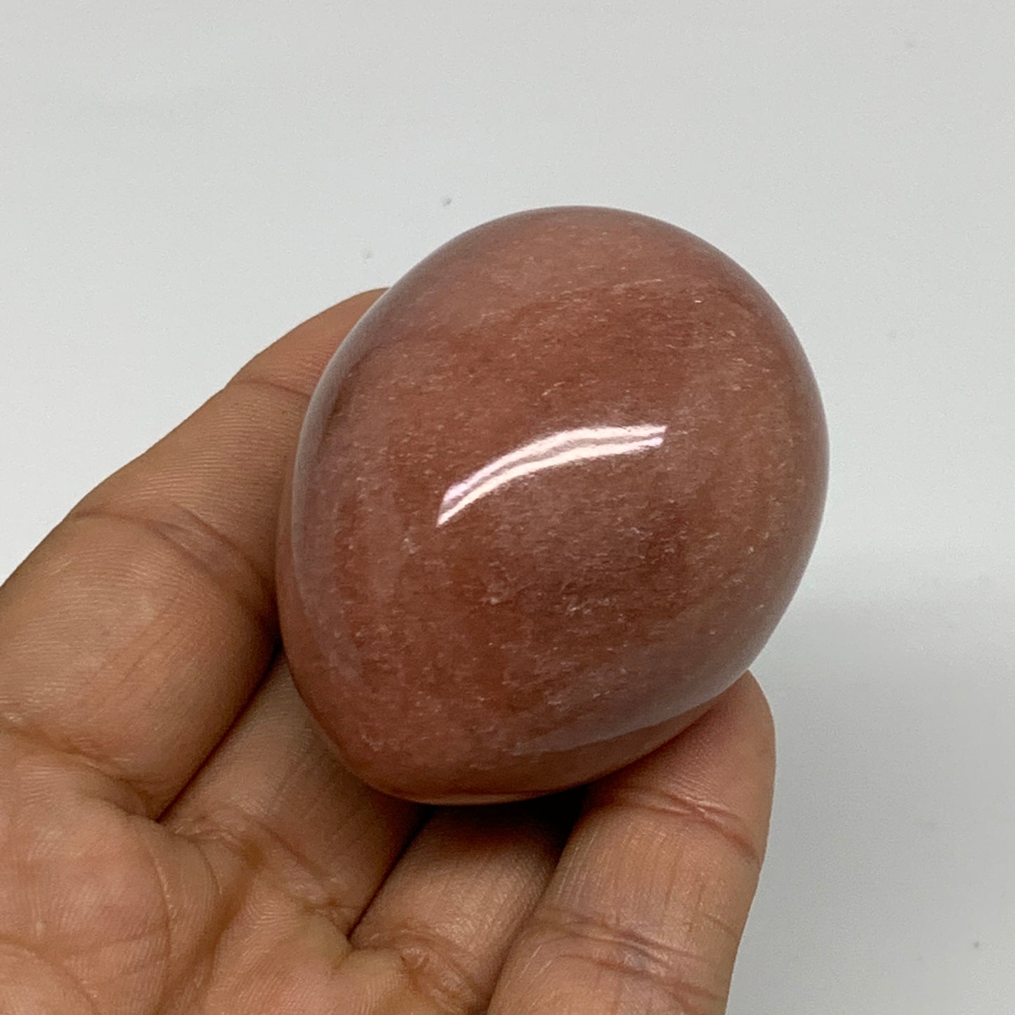 114.8g, 2.1"x1.6", Natural Red Aventurine Egg Polished Gemstone, B35339