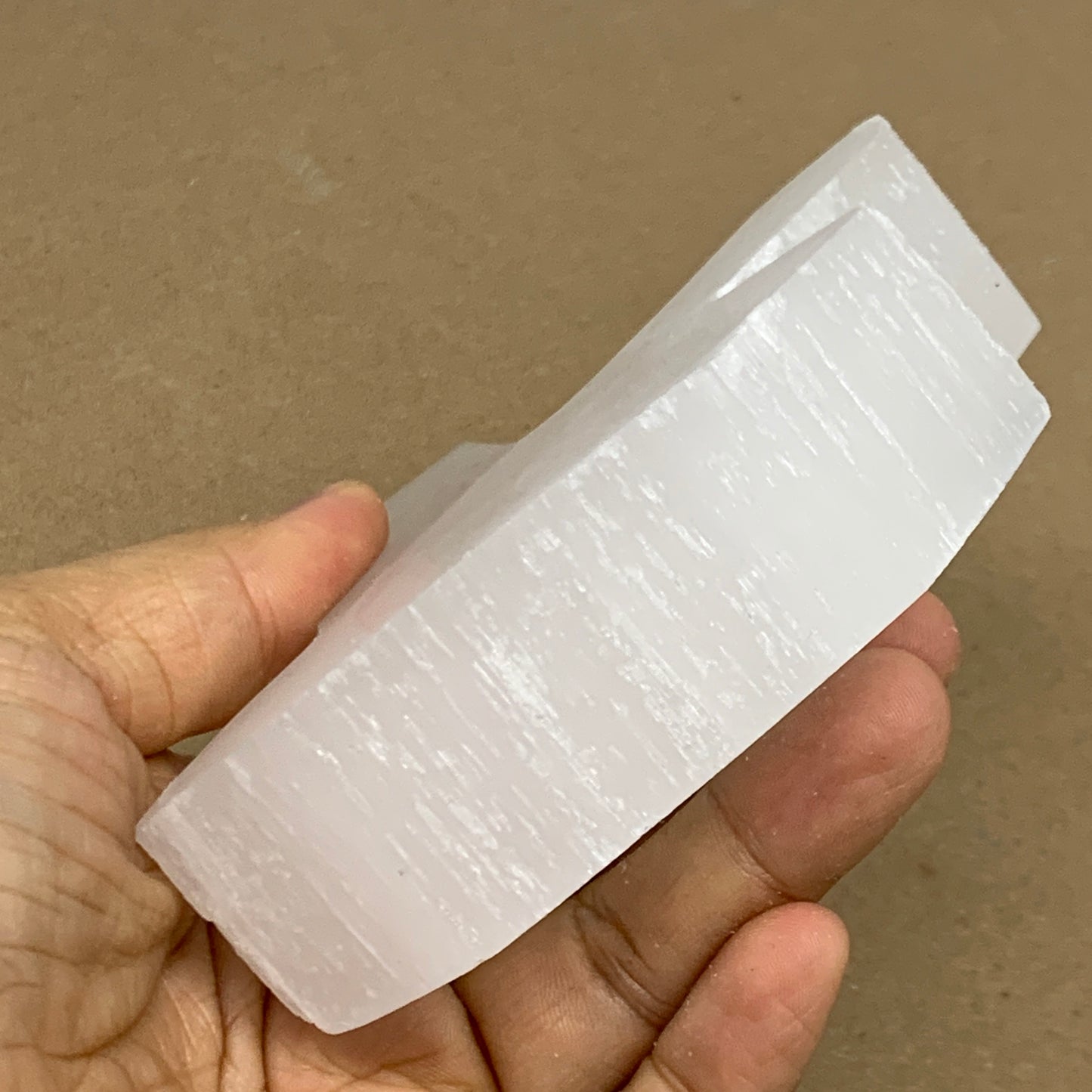 0.84 lbs, 4.4"x3.6"x1.2", Natural Selenite Crystals Carved,Home Decor, B35978