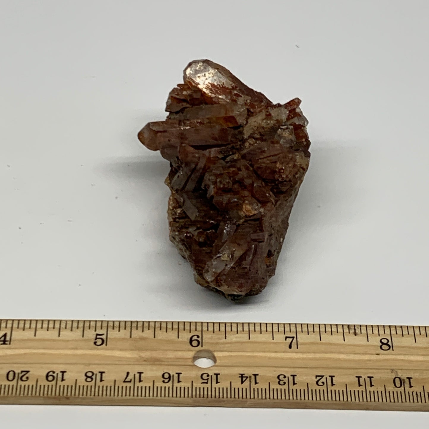 101.3g, 3"x1.8"x1.2", Orange Quartz Cluster Crystal Terminated @Brazil, B28918