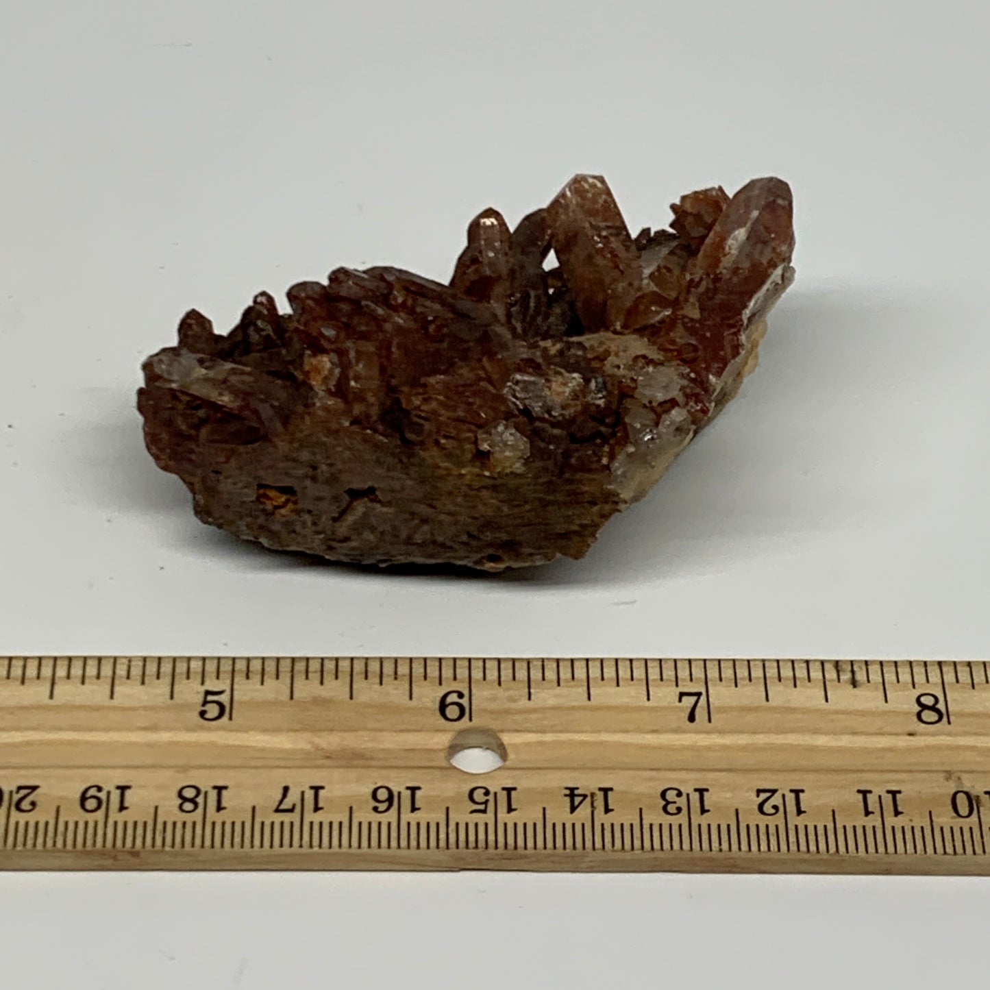 101.3g, 3"x1.8"x1.2", Orange Quartz Cluster Crystal Terminated @Brazil, B28918