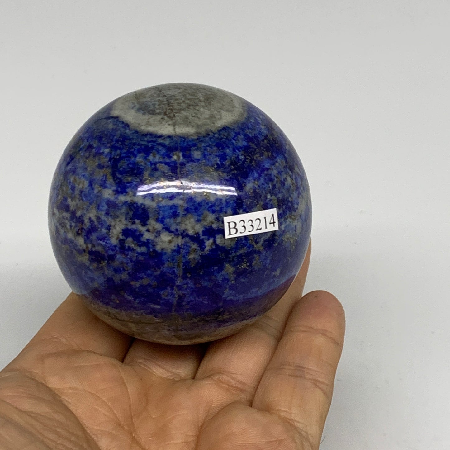 0.78 lbs, 2.4" (61mm), Lapis Lazuli Sphere Ball Gemstone @Afghanistan, B33214
