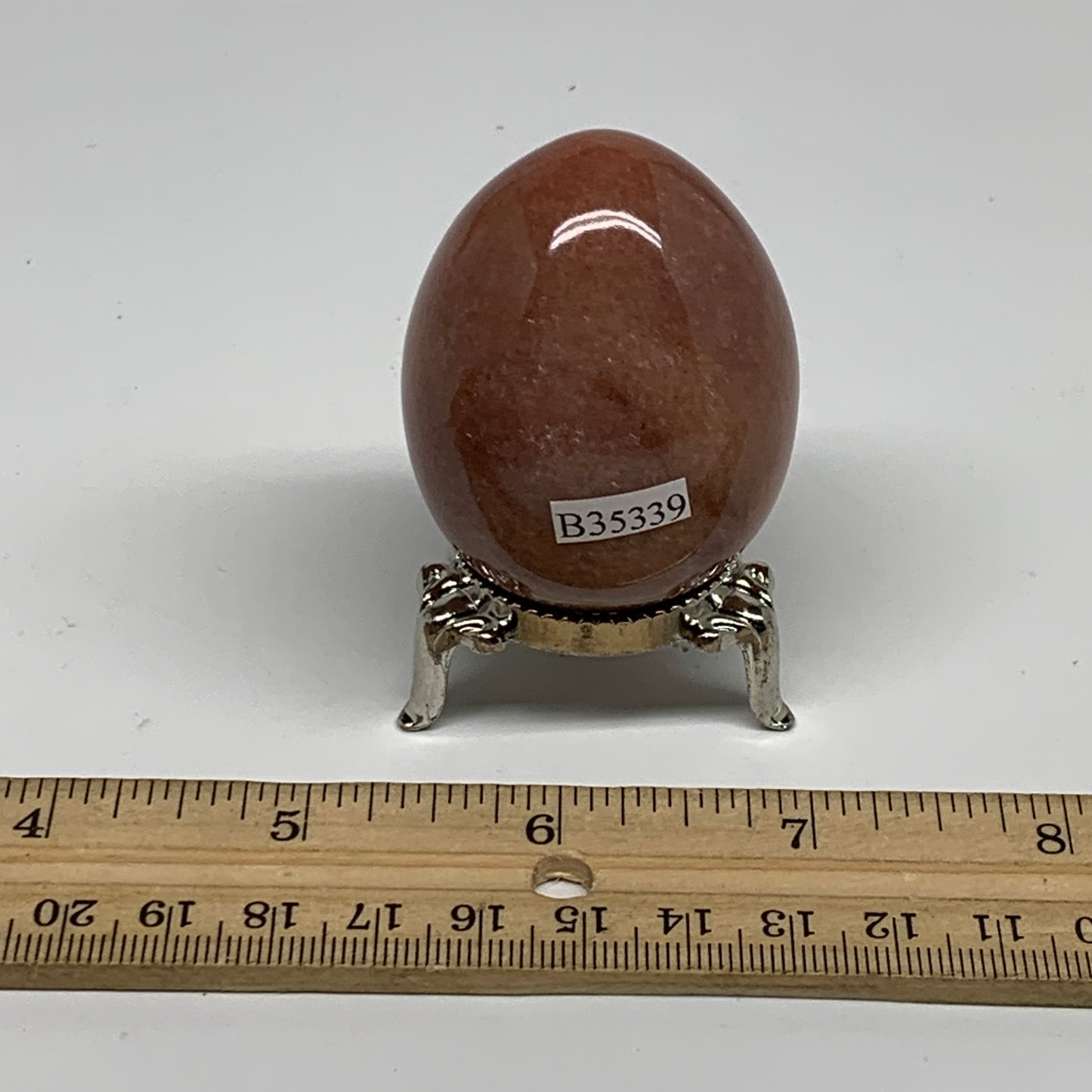 114.8g, 2.1"x1.6", Natural Red Aventurine Egg Polished Gemstone, B35339