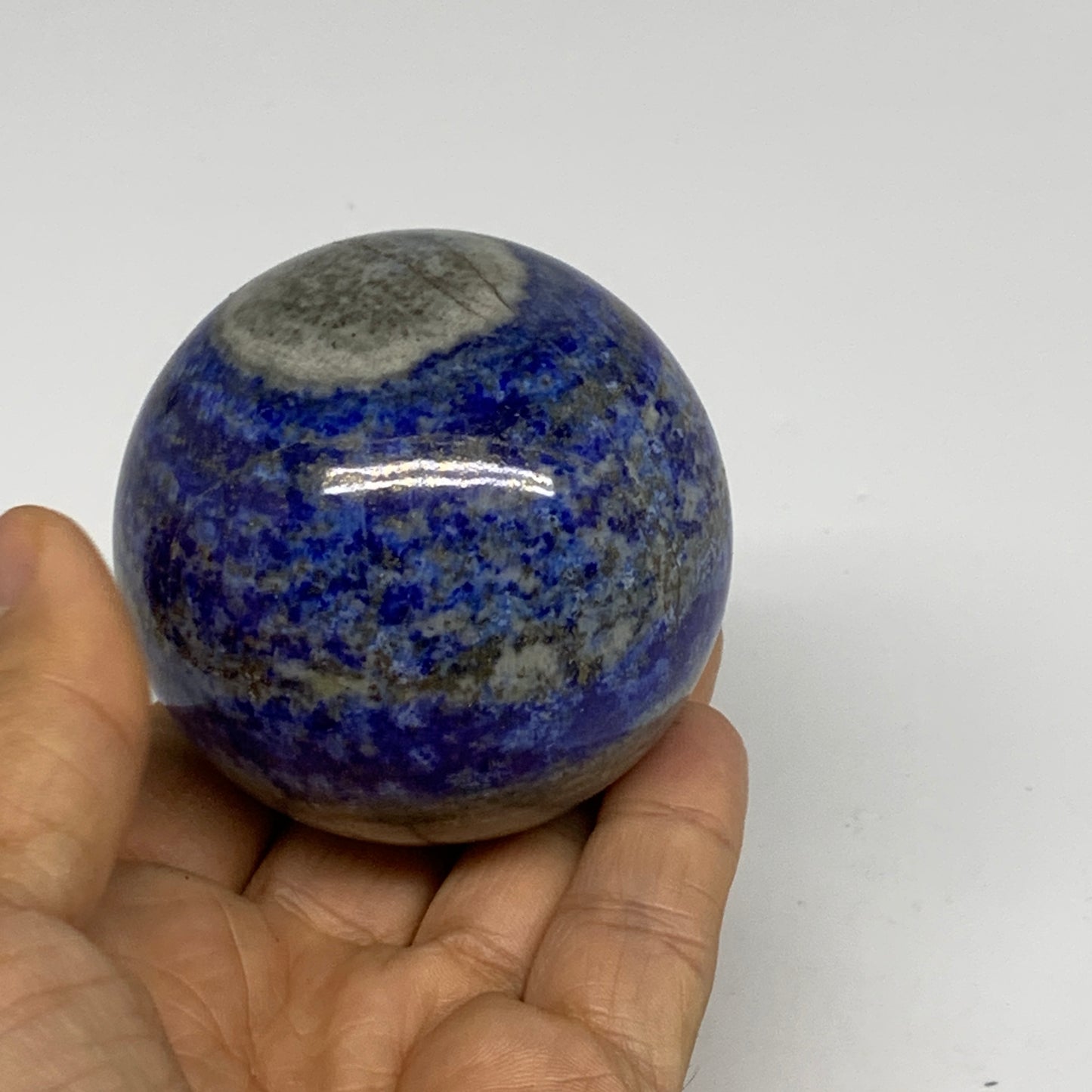 0.78 lbs, 2.4" (61mm), Lapis Lazuli Sphere Ball Gemstone @Afghanistan, B33214