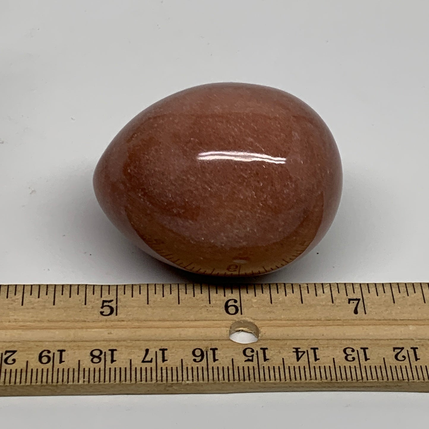114.8g, 2.1"x1.6", Natural Red Aventurine Egg Polished Gemstone, B35339