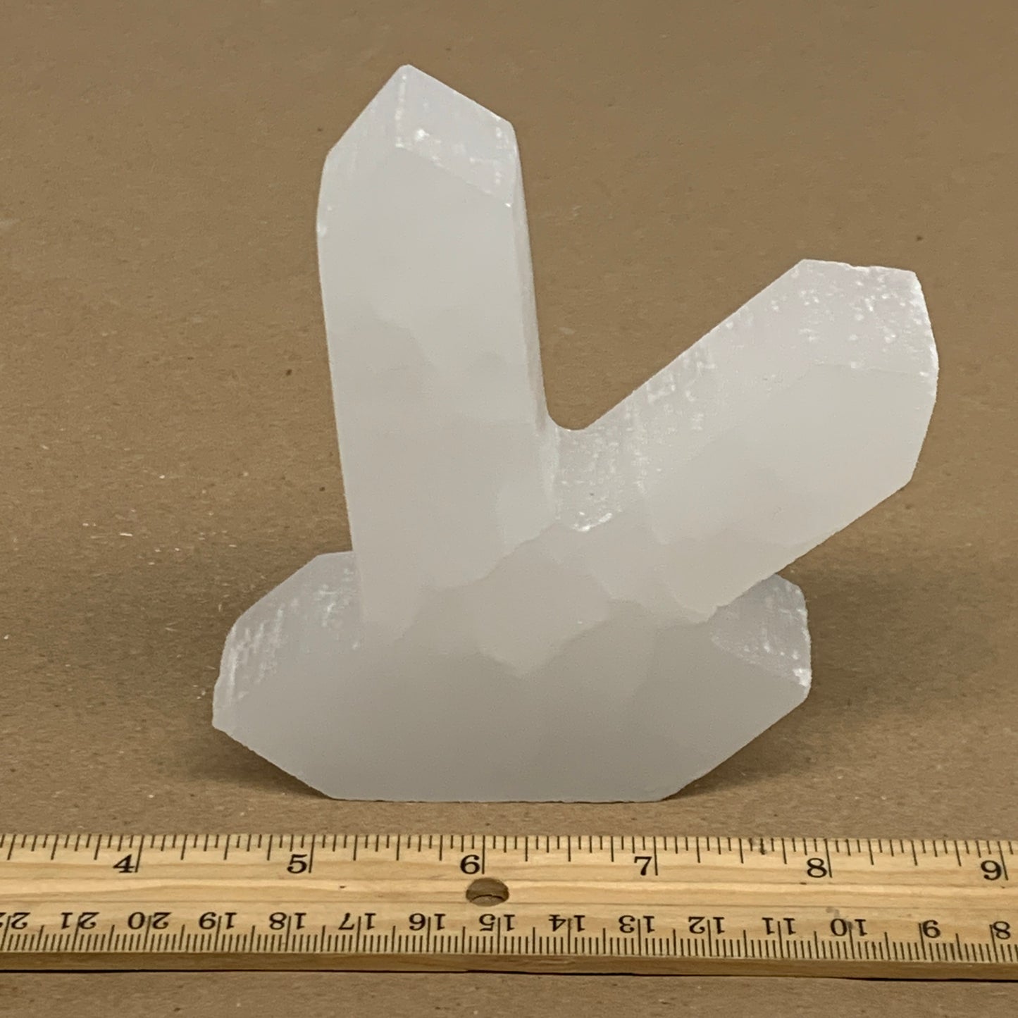 0.84 lbs, 4.4"x3.6"x1.2", Natural Selenite Crystals Carved,Home Decor, B35978