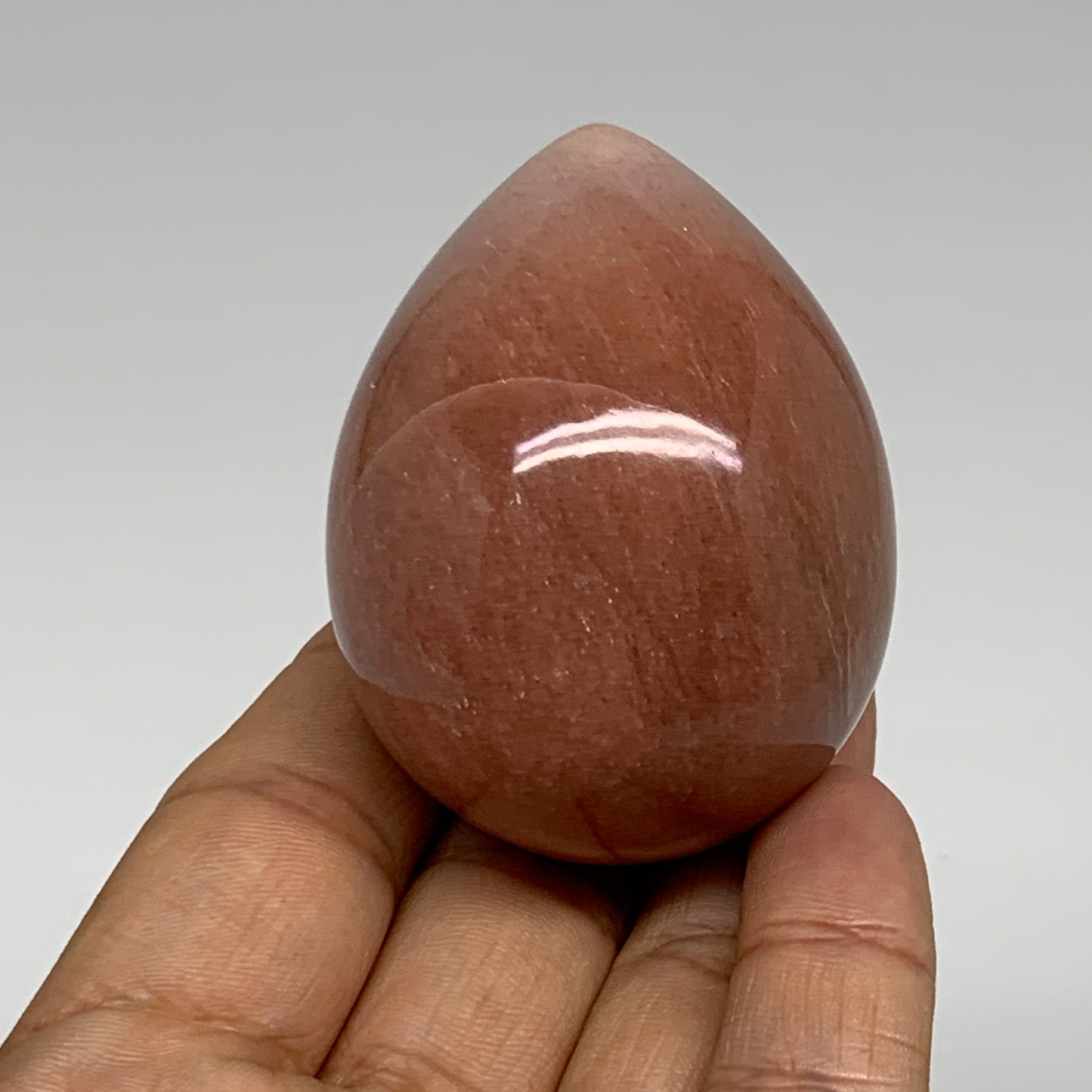 140g, 2.2"x1.7", Natural Red Aventurine Egg Polished Gemstone, B35340