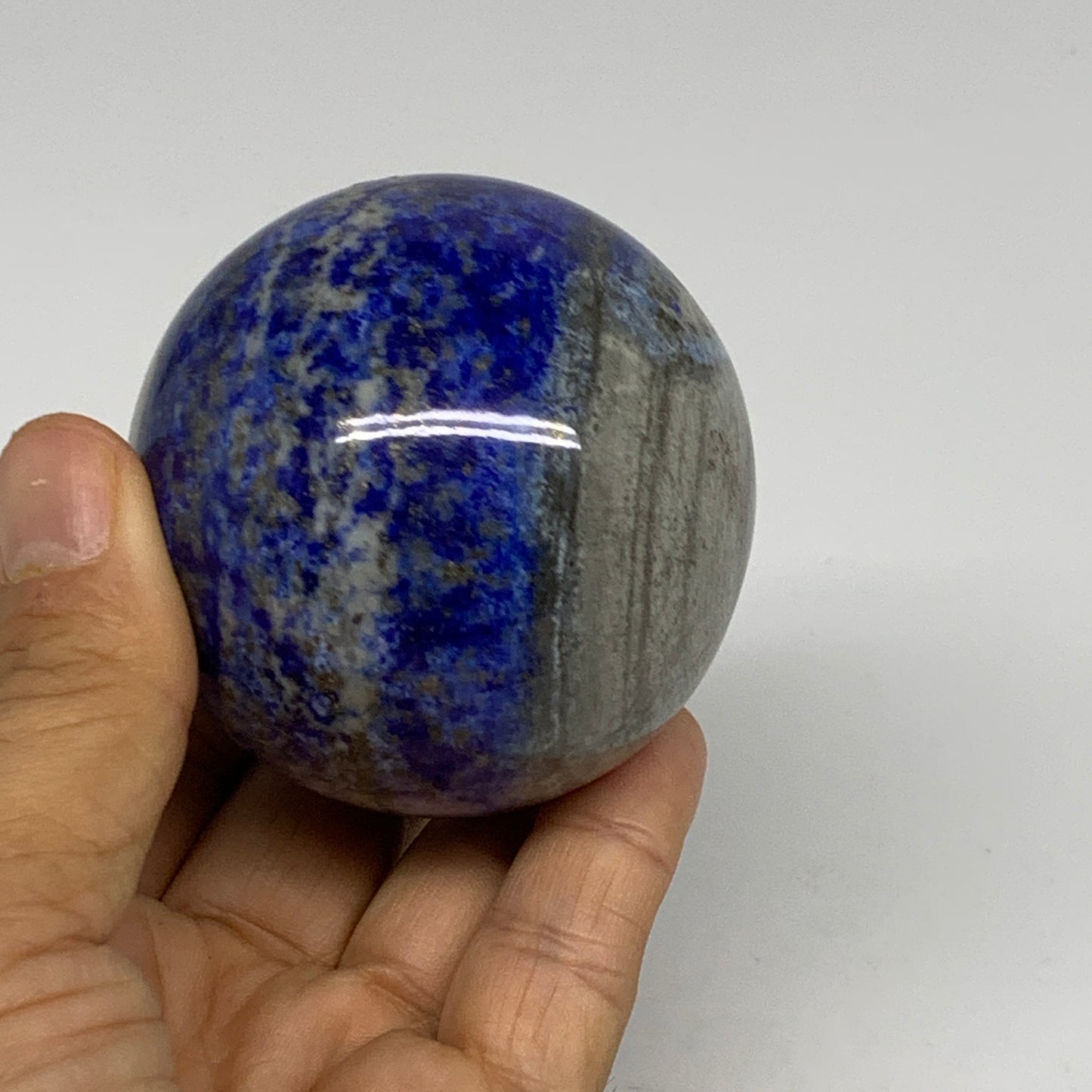 0.78 lbs, 2.4" (61mm), Lapis Lazuli Sphere Ball Gemstone @Afghanistan, B33214