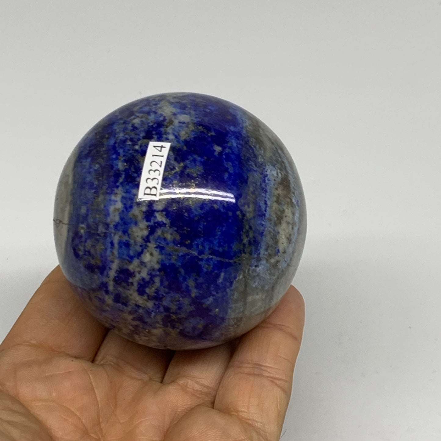 0.78 lbs, 2.4" (61mm), Lapis Lazuli Sphere Ball Gemstone @Afghanistan, B33214