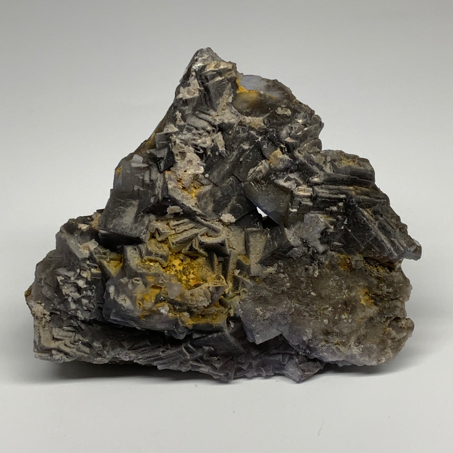 3.8 lbs, 5.5"x6.25"x3.3", Purple Fluorite Crystal Mineral Specimen @Pakistan, B2