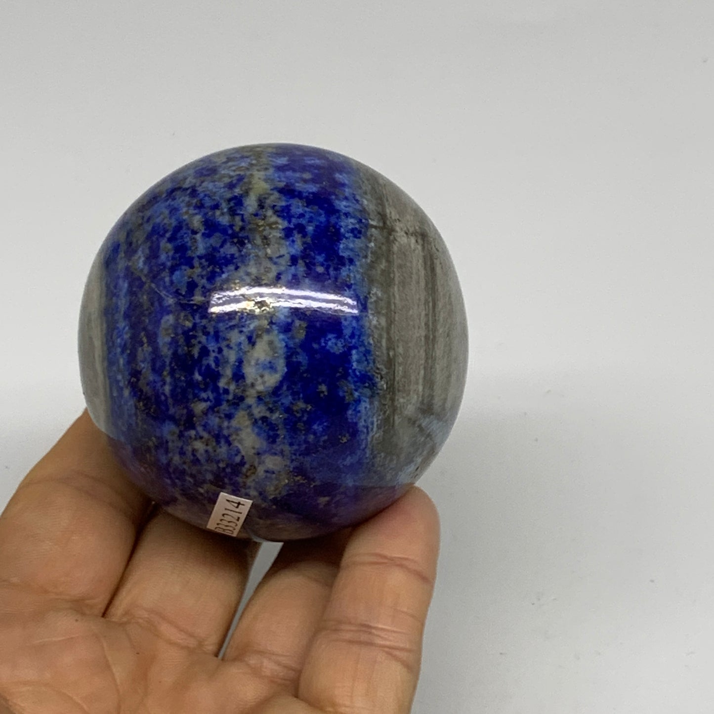 0.78 lbs, 2.4" (61mm), Lapis Lazuli Sphere Ball Gemstone @Afghanistan, B33214