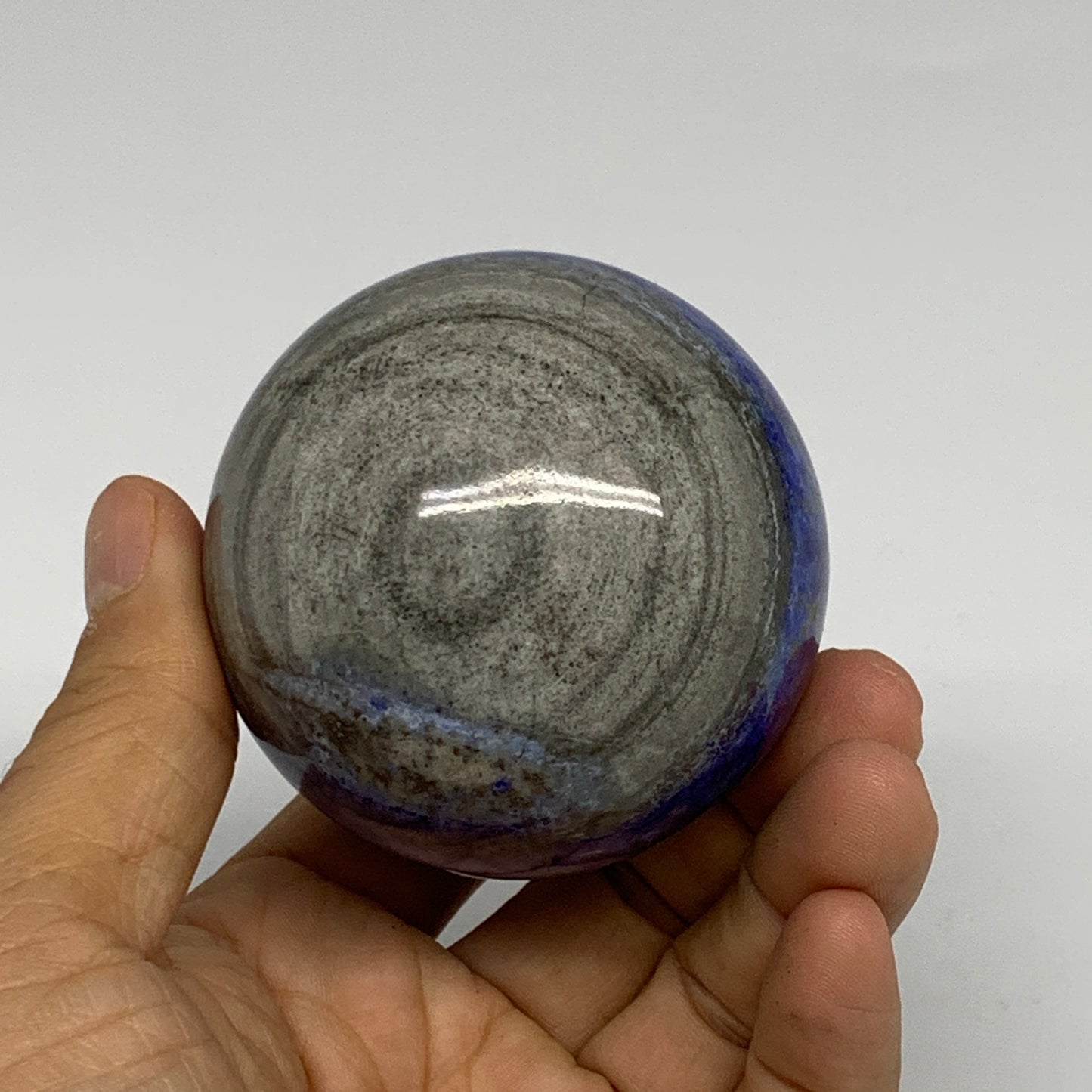 0.78 lbs, 2.4" (61mm), Lapis Lazuli Sphere Ball Gemstone @Afghanistan, B33214