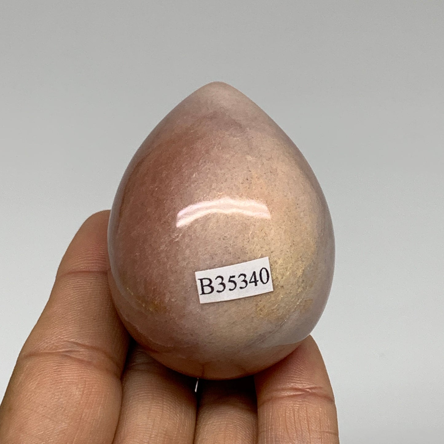 140g, 2.2"x1.7", Natural Red Aventurine Egg Polished Gemstone, B35340
