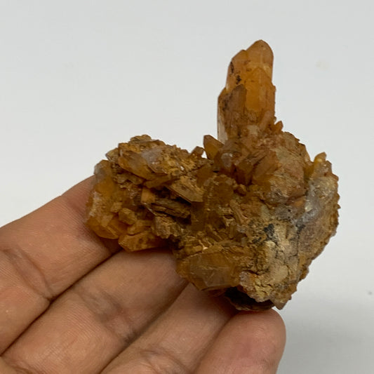 46.8g, 2"x2"x1.1", Orange Quartz Cluster Crystal Terminated @Brazil, B28920