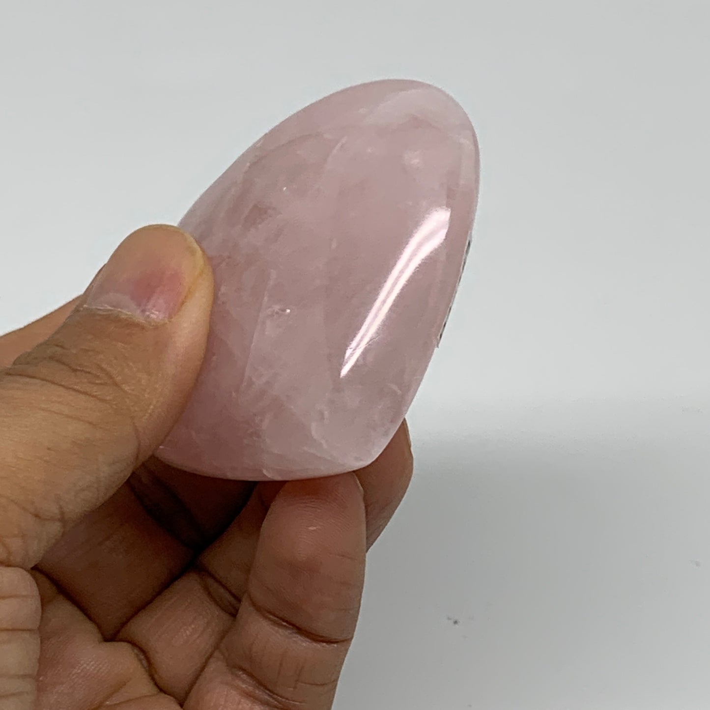 89.5g, 2.1"x2.4"x0.8",  Rose Quartz Heart Healing Crystal @Madagascar, B34567
