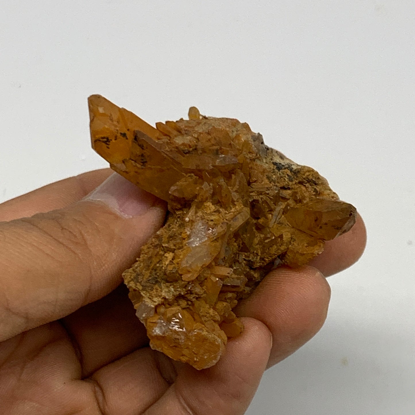 46.8g, 2"x2"x1.1", Orange Quartz Cluster Crystal Terminated @Brazil, B28920