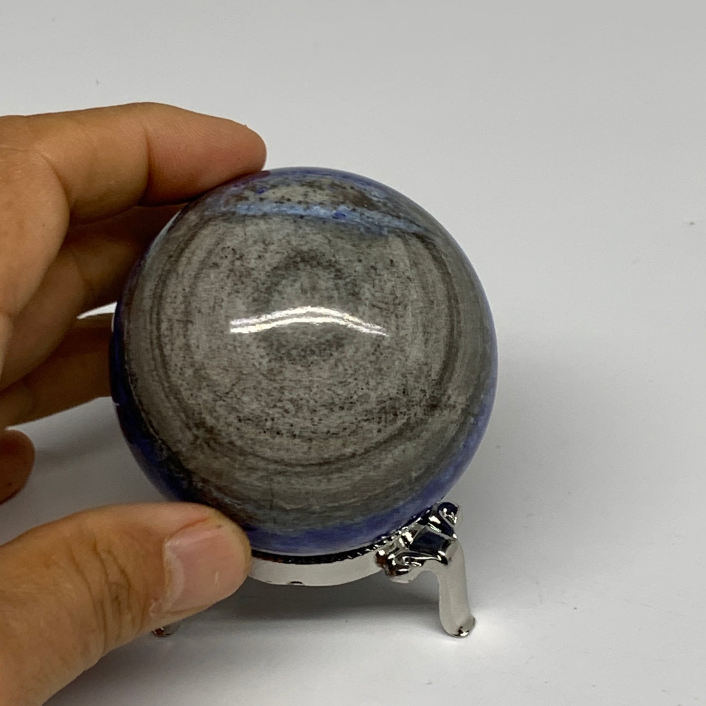 0.78 lbs, 2.4" (61mm), Lapis Lazuli Sphere Ball Gemstone @Afghanistan, B33214