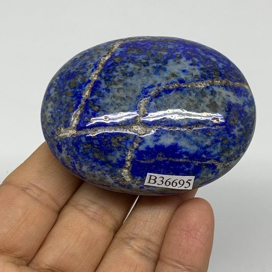 146.3g, 2.6"x2"x1", Natural Lapis Lazuli Palm Stone @Afghanistan, B36695