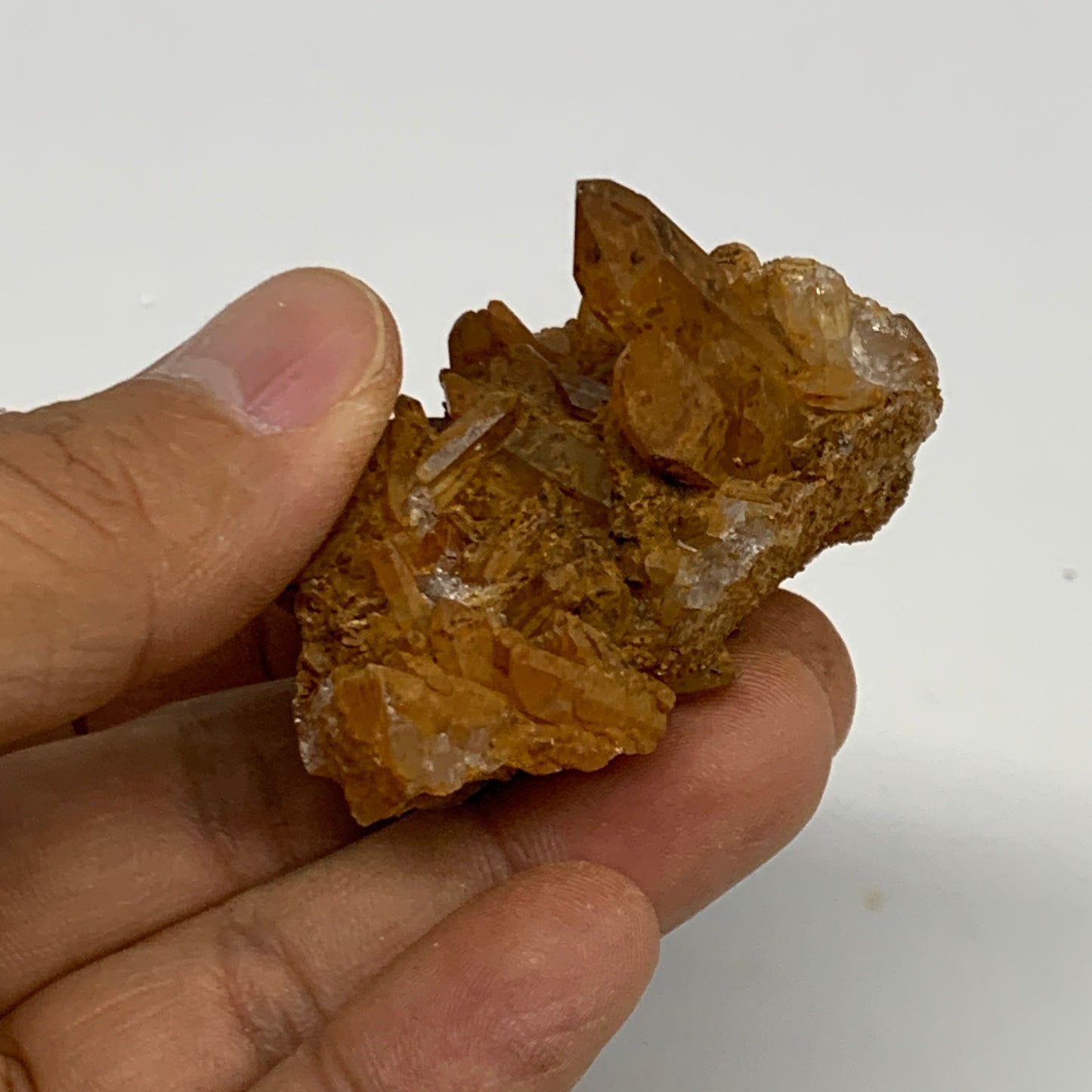46.8g, 2"x2"x1.1", Orange Quartz Cluster Crystal Terminated @Brazil, B28920
