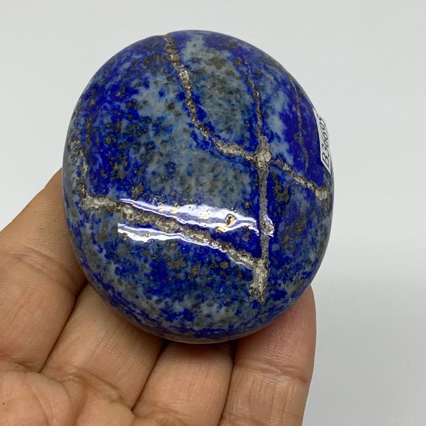 146.3g, 2.6"x2"x1", Natural Lapis Lazuli Palm Stone @Afghanistan, B36695