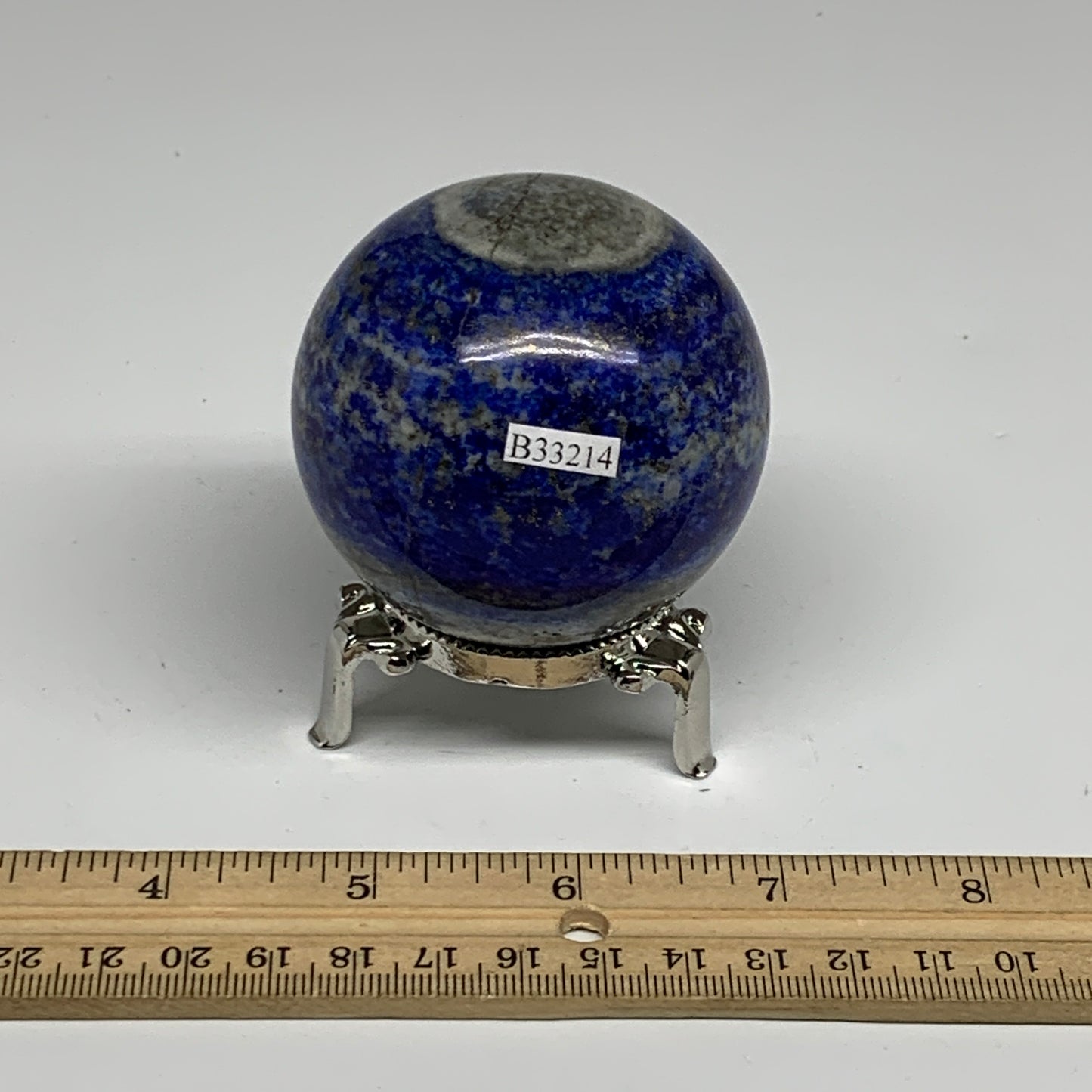 0.78 lbs, 2.4" (61mm), Lapis Lazuli Sphere Ball Gemstone @Afghanistan, B33214