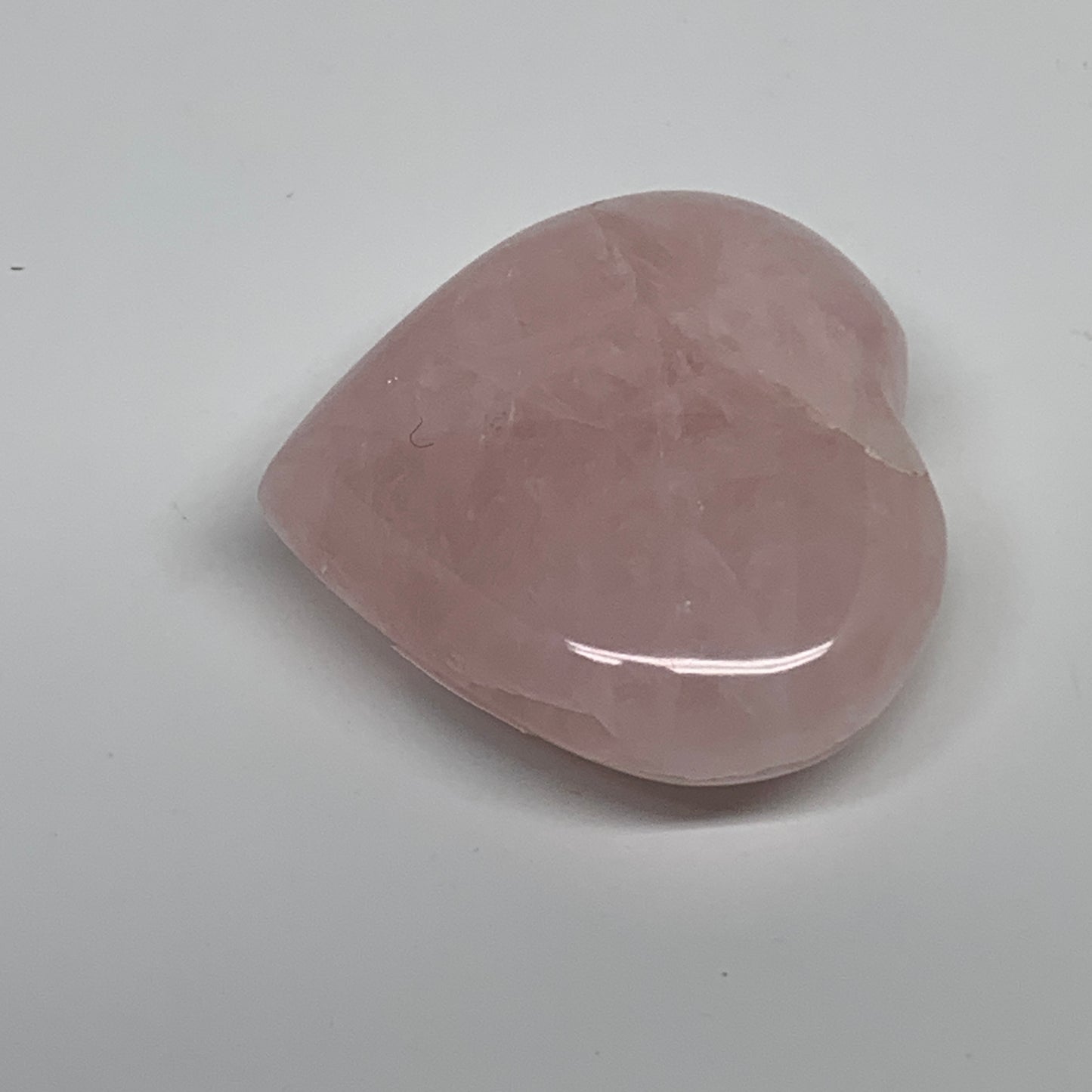 89.5g, 2.1"x2.4"x0.8",  Rose Quartz Heart Healing Crystal @Madagascar, B34567
