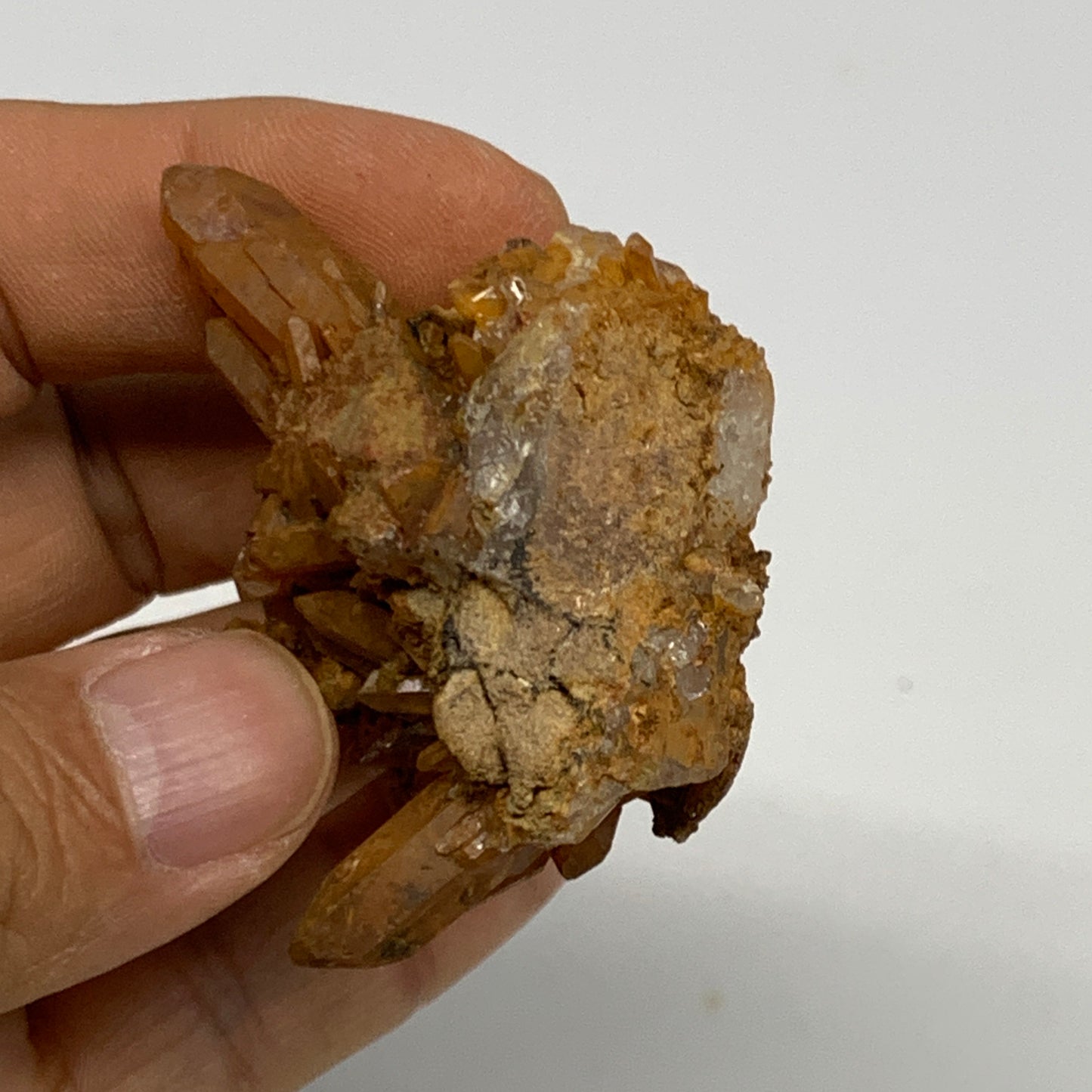 46.8g, 2"x2"x1.1", Orange Quartz Cluster Crystal Terminated @Brazil, B28920