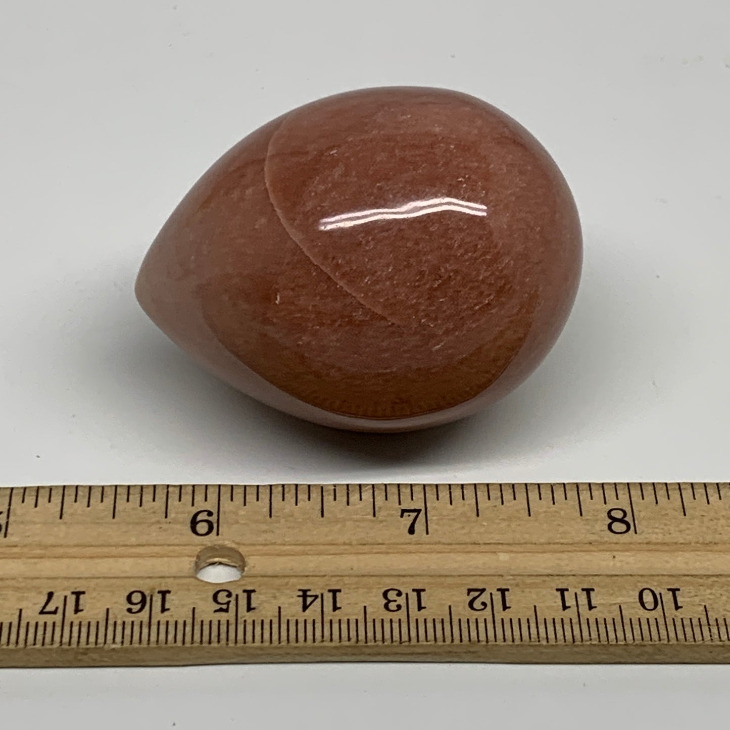 140g, 2.2"x1.7", Natural Red Aventurine Egg Polished Gemstone, B35340