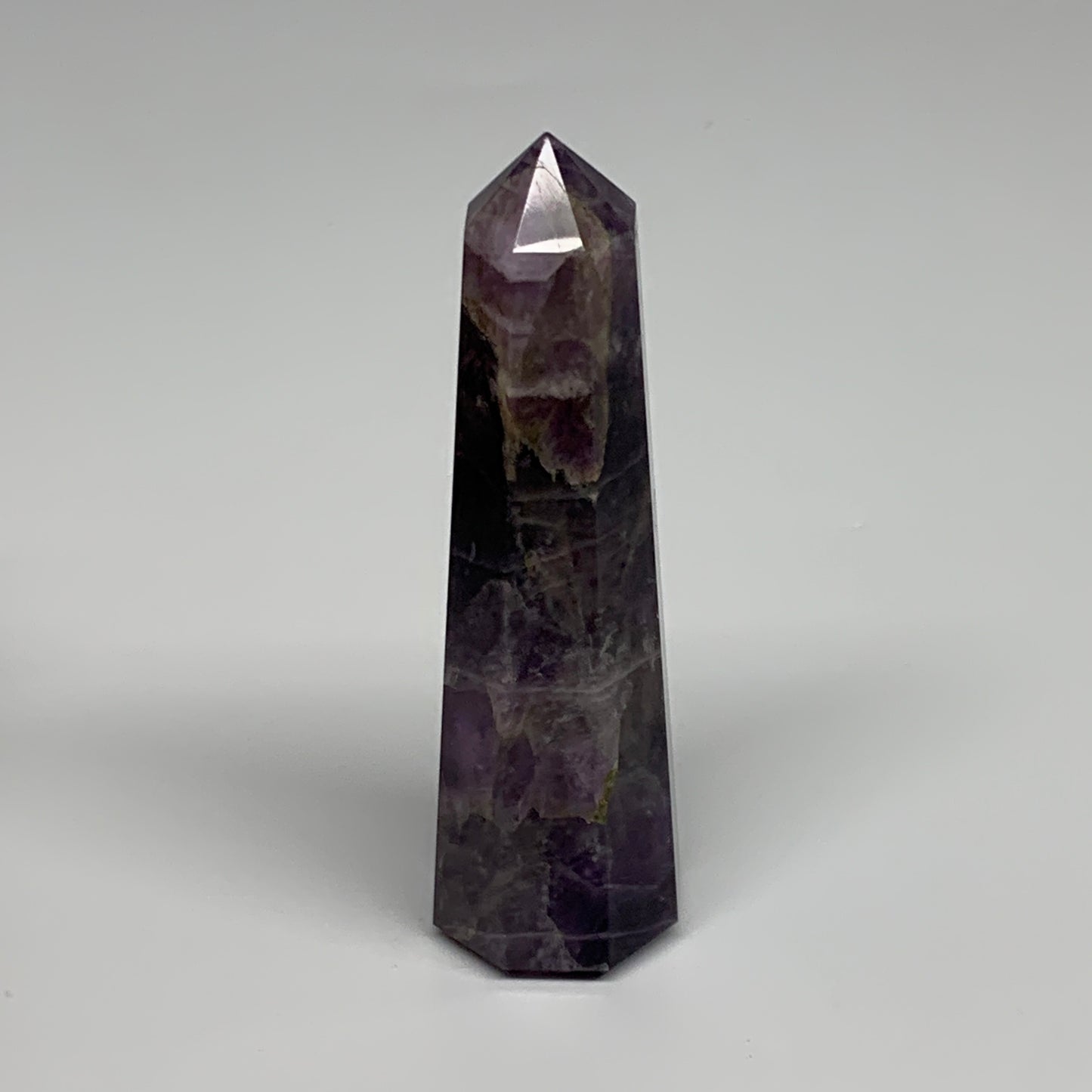 107.9g,  3.8"x1.1", Natural Amethyst Tower Point Obelisk @Brazil, B31233