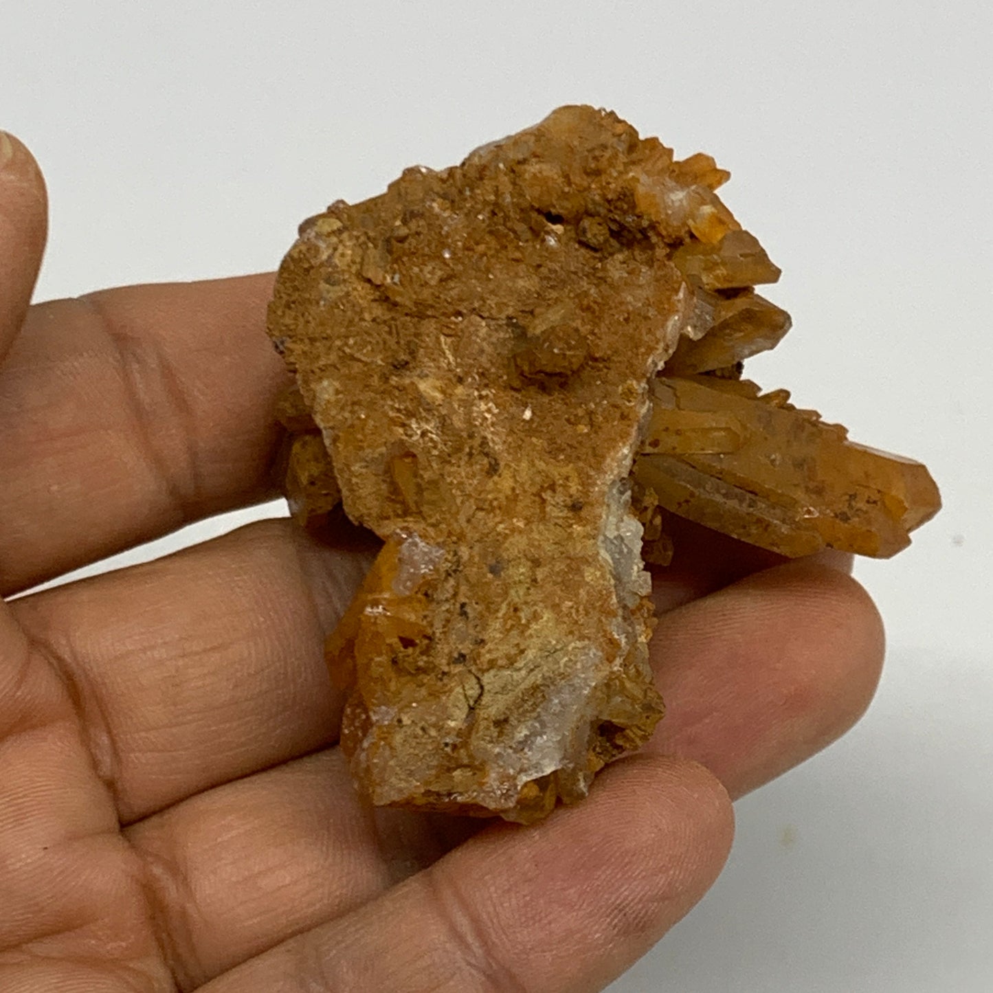 46.8g, 2"x2"x1.1", Orange Quartz Cluster Crystal Terminated @Brazil, B28920