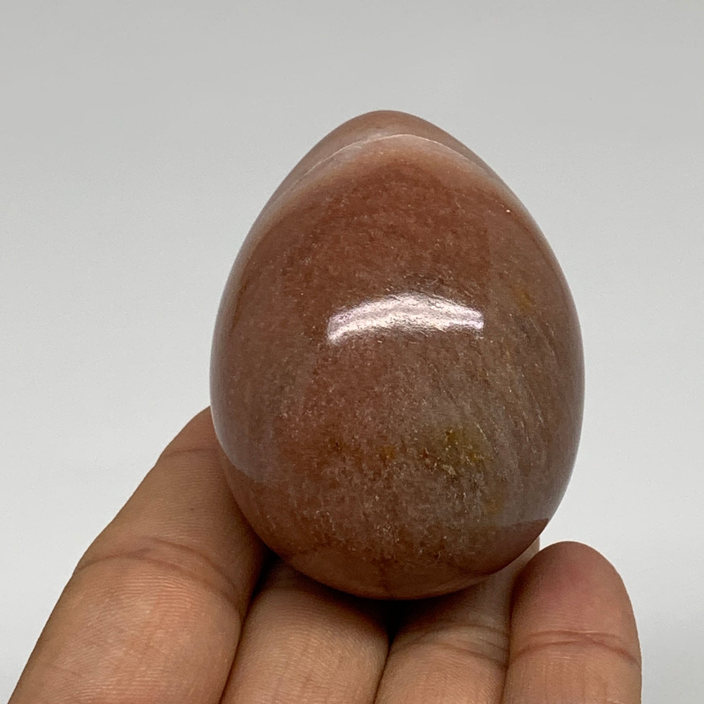 138g, 2.2"x1.7", Natural Red Aventurine Egg Polished Gemstone, B35341