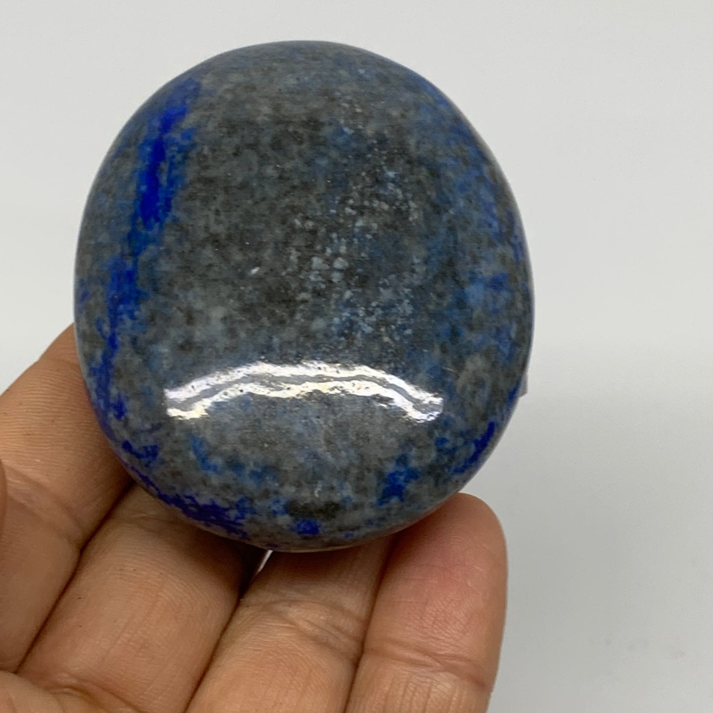 146.3g, 2.6"x2"x1", Natural Lapis Lazuli Palm Stone @Afghanistan, B36695