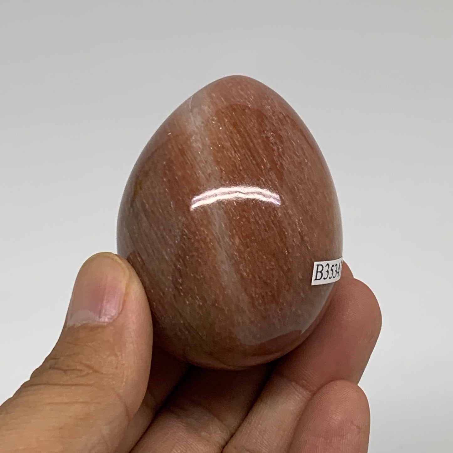 138g, 2.2"x1.7", Natural Red Aventurine Egg Polished Gemstone, B35341