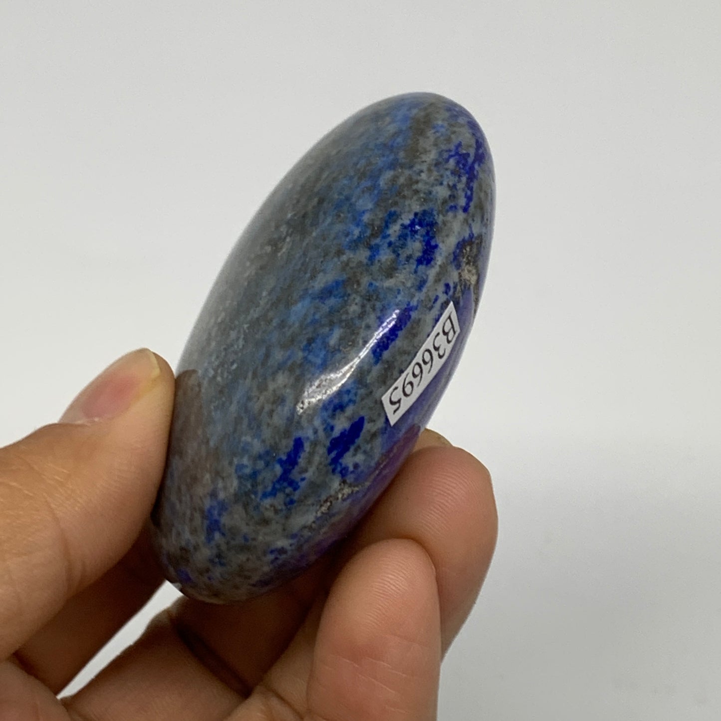 146.3g, 2.6"x2"x1", Natural Lapis Lazuli Palm Stone @Afghanistan, B36695