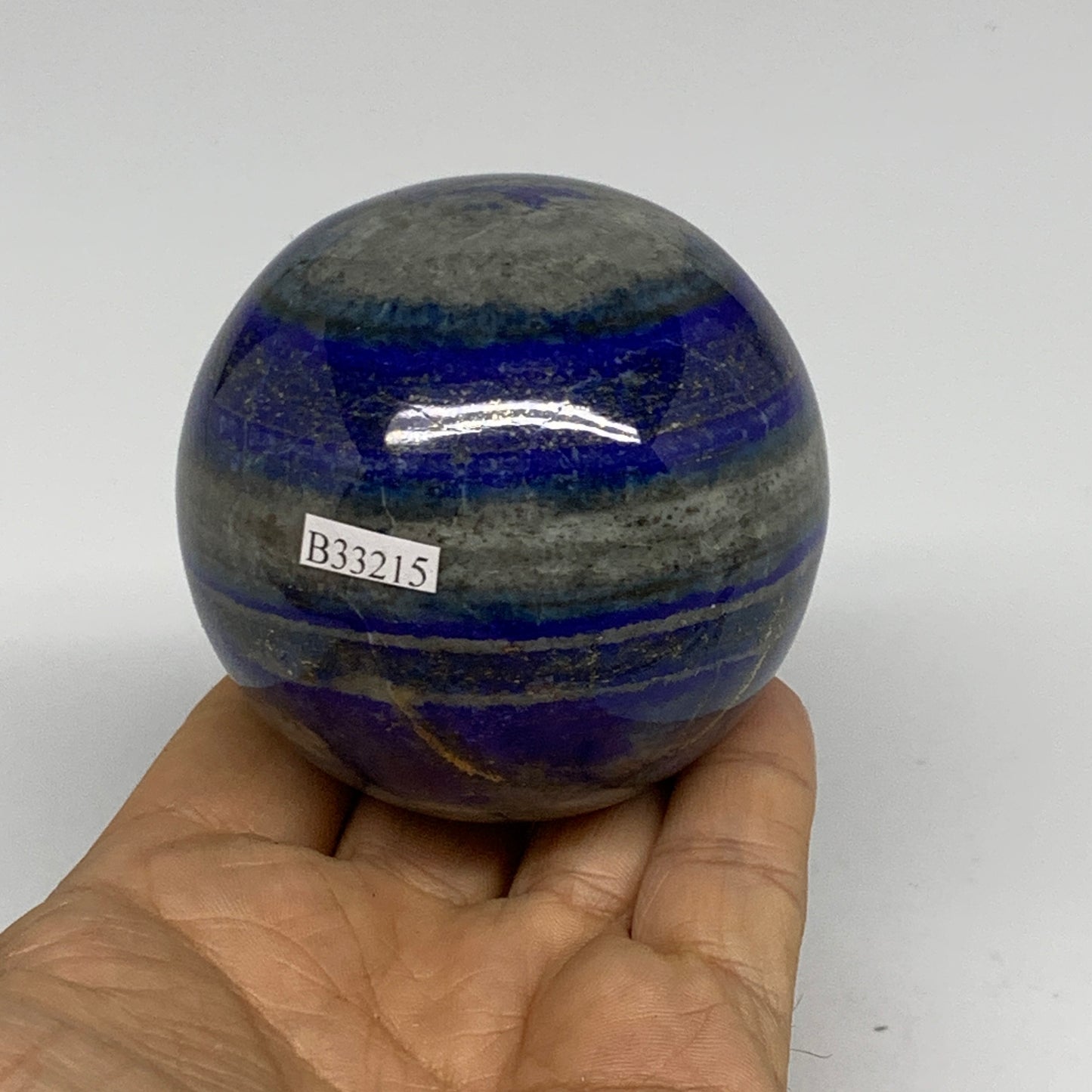 1.02 lbs, 2.6" (66mm), Lapis Lazuli Sphere Ball Gemstone @Afghanistan, B33215