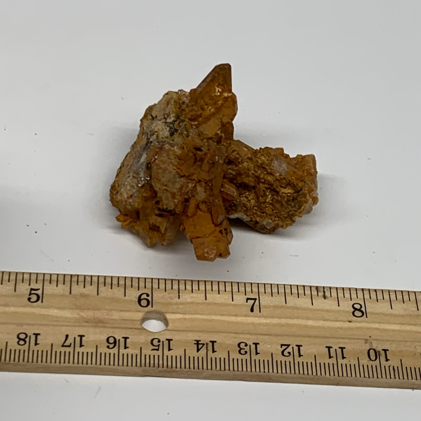 46.8g, 2"x2"x1.1", Orange Quartz Cluster Crystal Terminated @Brazil, B28920