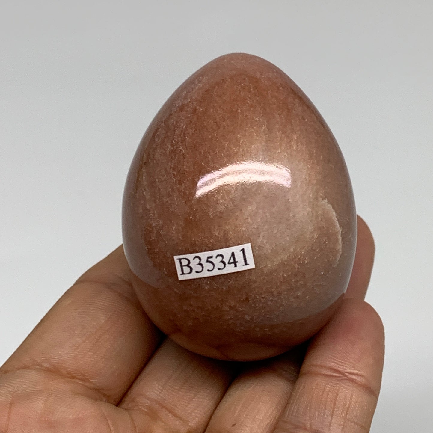 138g, 2.2"x1.7", Natural Red Aventurine Egg Polished Gemstone, B35341