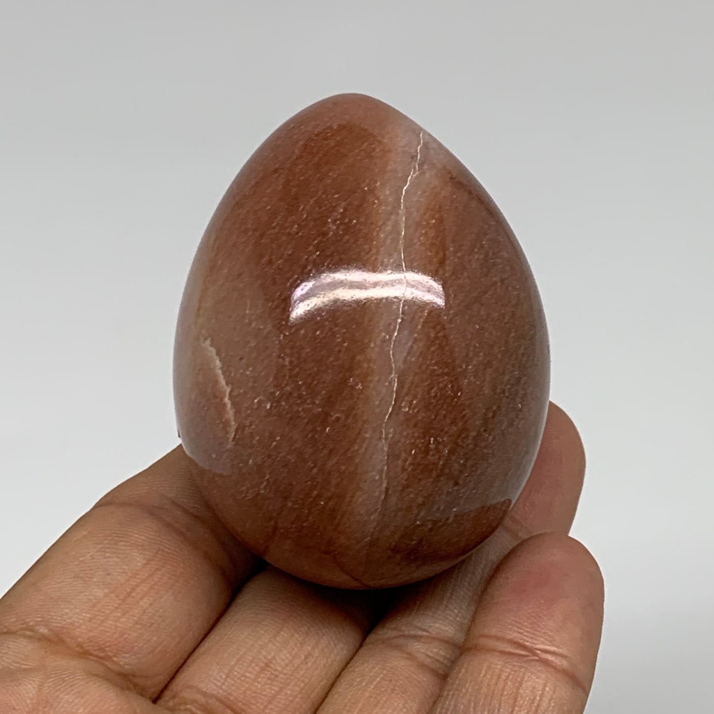 138g, 2.2"x1.7", Natural Red Aventurine Egg Polished Gemstone, B35341