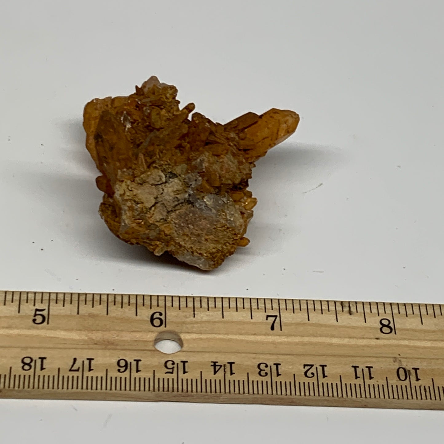 46.8g, 2"x2"x1.1", Orange Quartz Cluster Crystal Terminated @Brazil, B28920