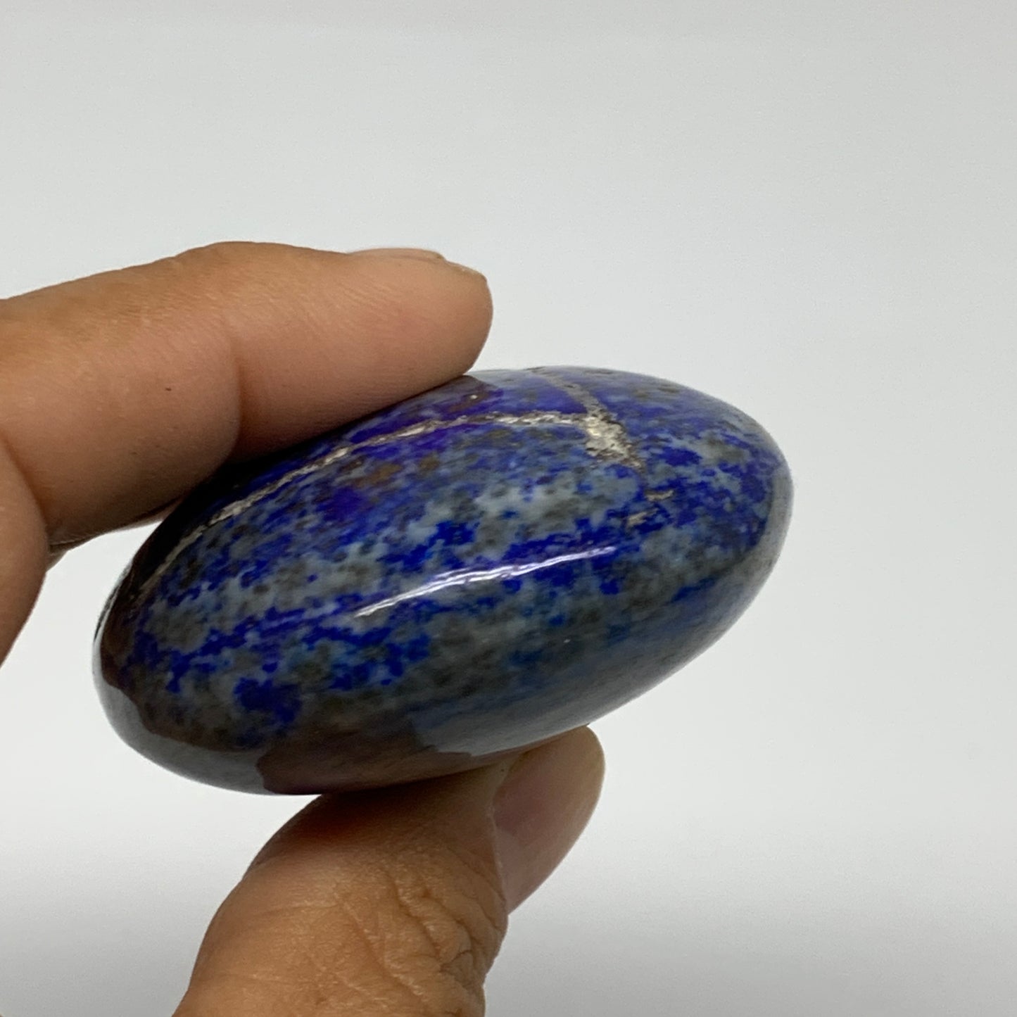 146.3g, 2.6"x2"x1", Natural Lapis Lazuli Palm Stone @Afghanistan, B36695