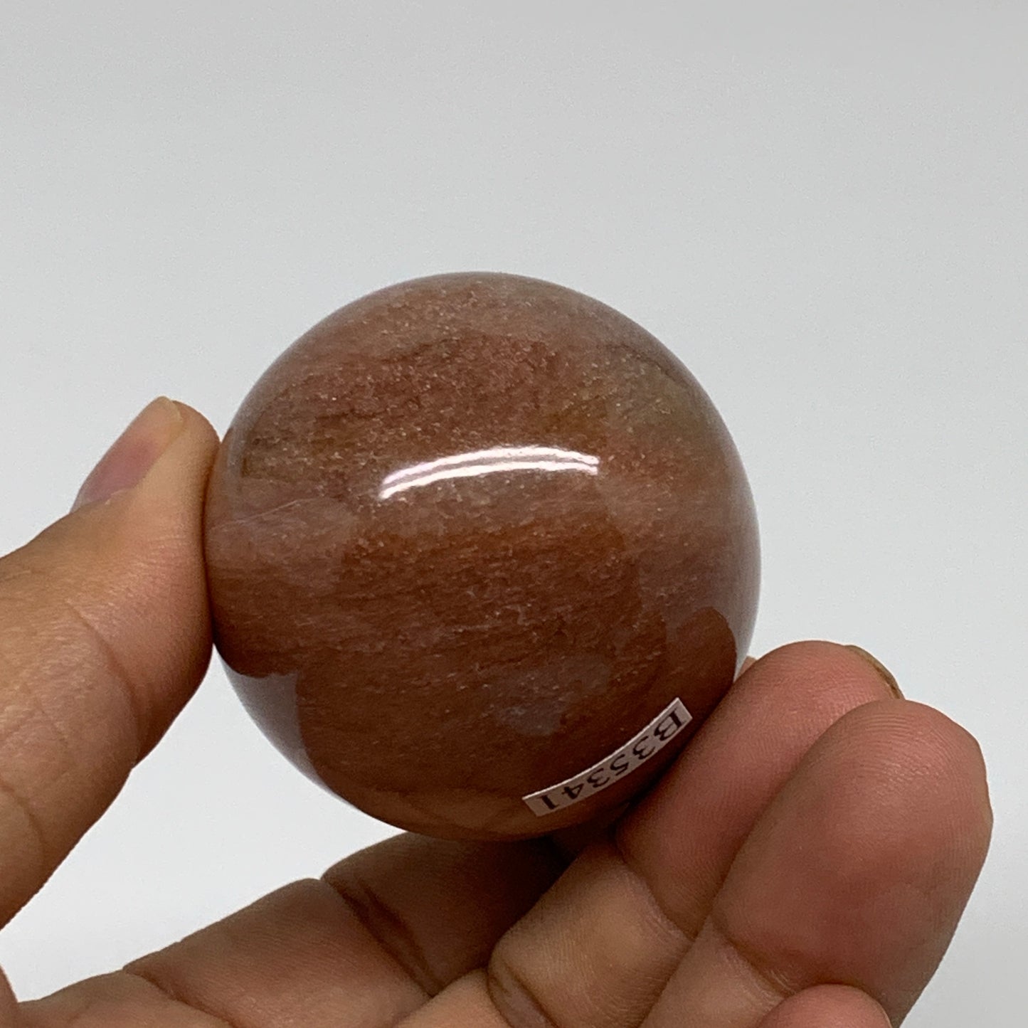 138g, 2.2"x1.7", Natural Red Aventurine Egg Polished Gemstone, B35341