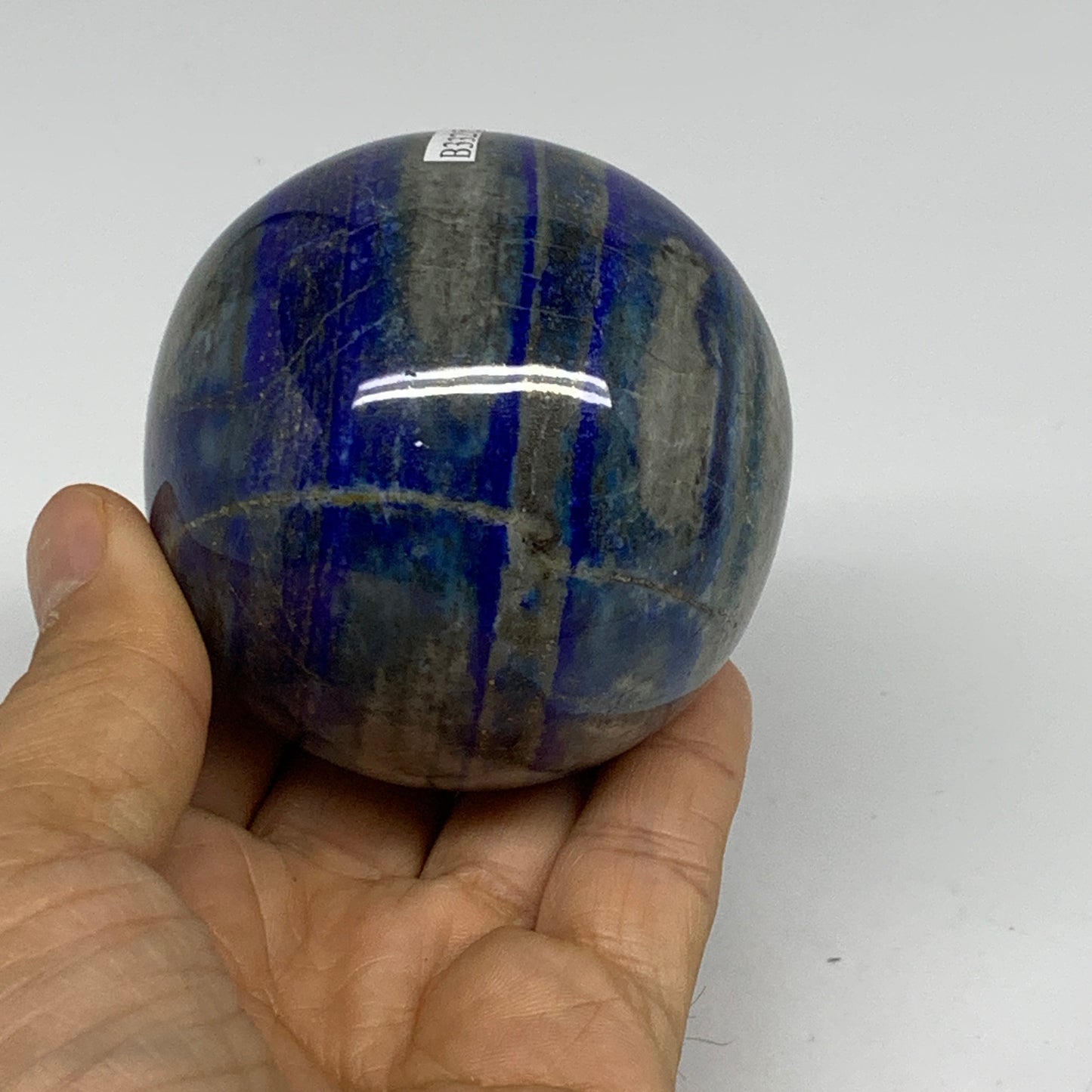 1.02 lbs, 2.6" (66mm), Lapis Lazuli Sphere Ball Gemstone @Afghanistan, B33215