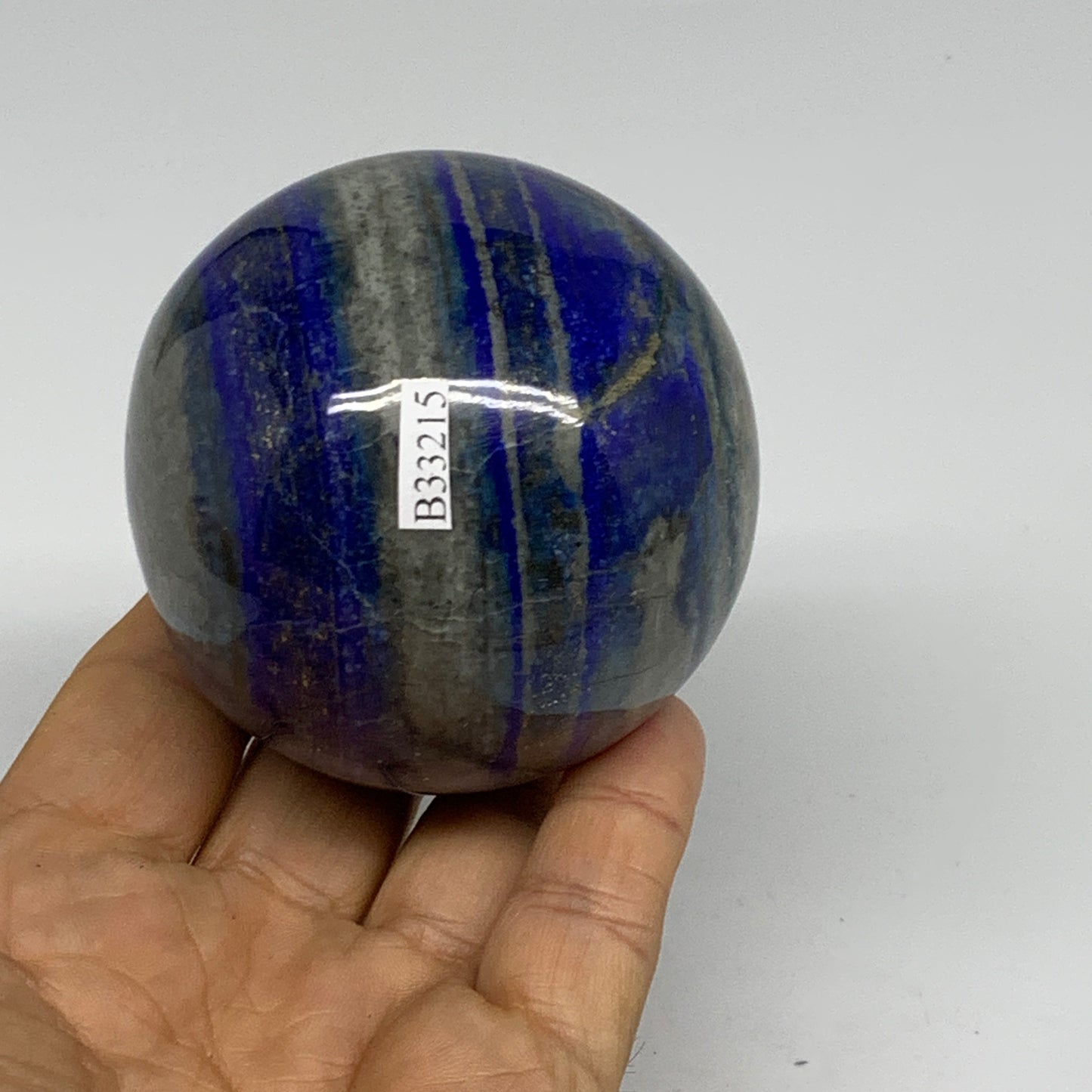 1.02 lbs, 2.6" (66mm), Lapis Lazuli Sphere Ball Gemstone @Afghanistan, B33215