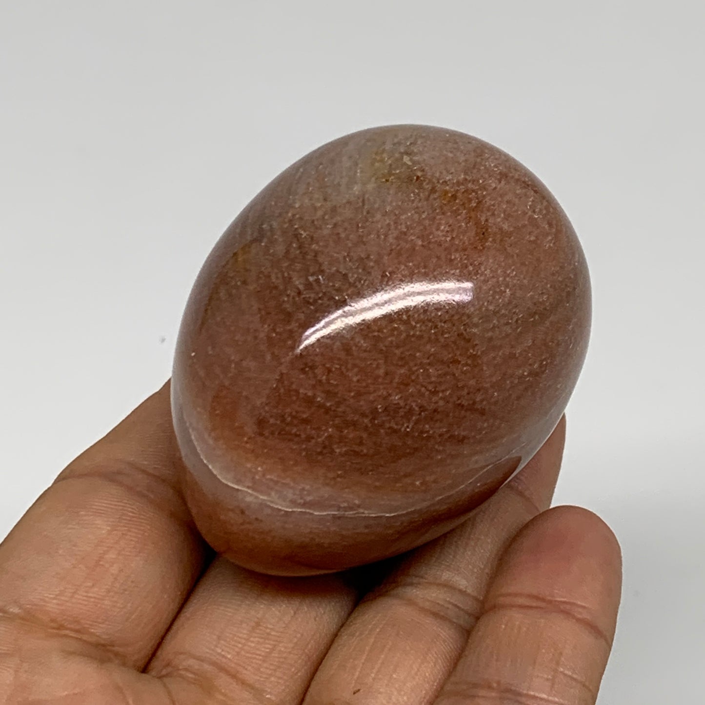 138g, 2.2"x1.7", Natural Red Aventurine Egg Polished Gemstone, B35341