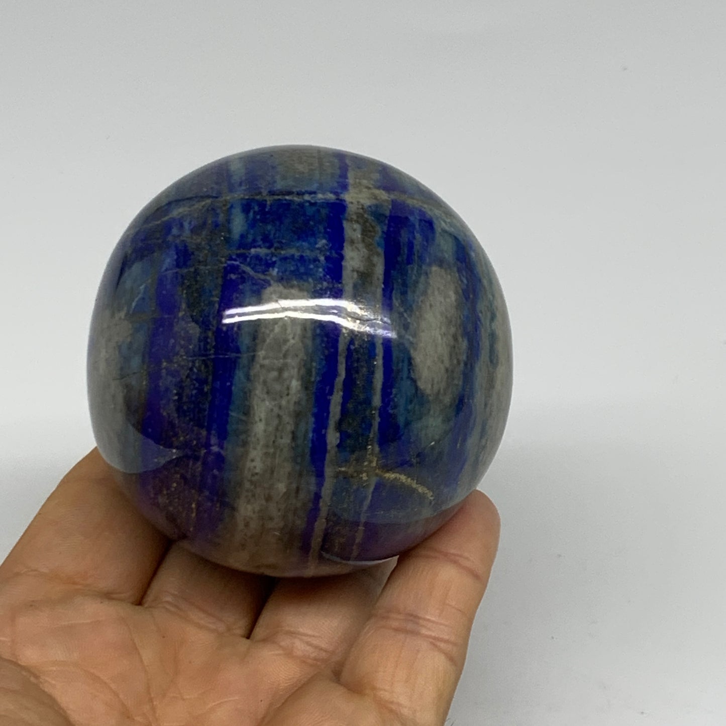 1.02 lbs, 2.6" (66mm), Lapis Lazuli Sphere Ball Gemstone @Afghanistan, B33215