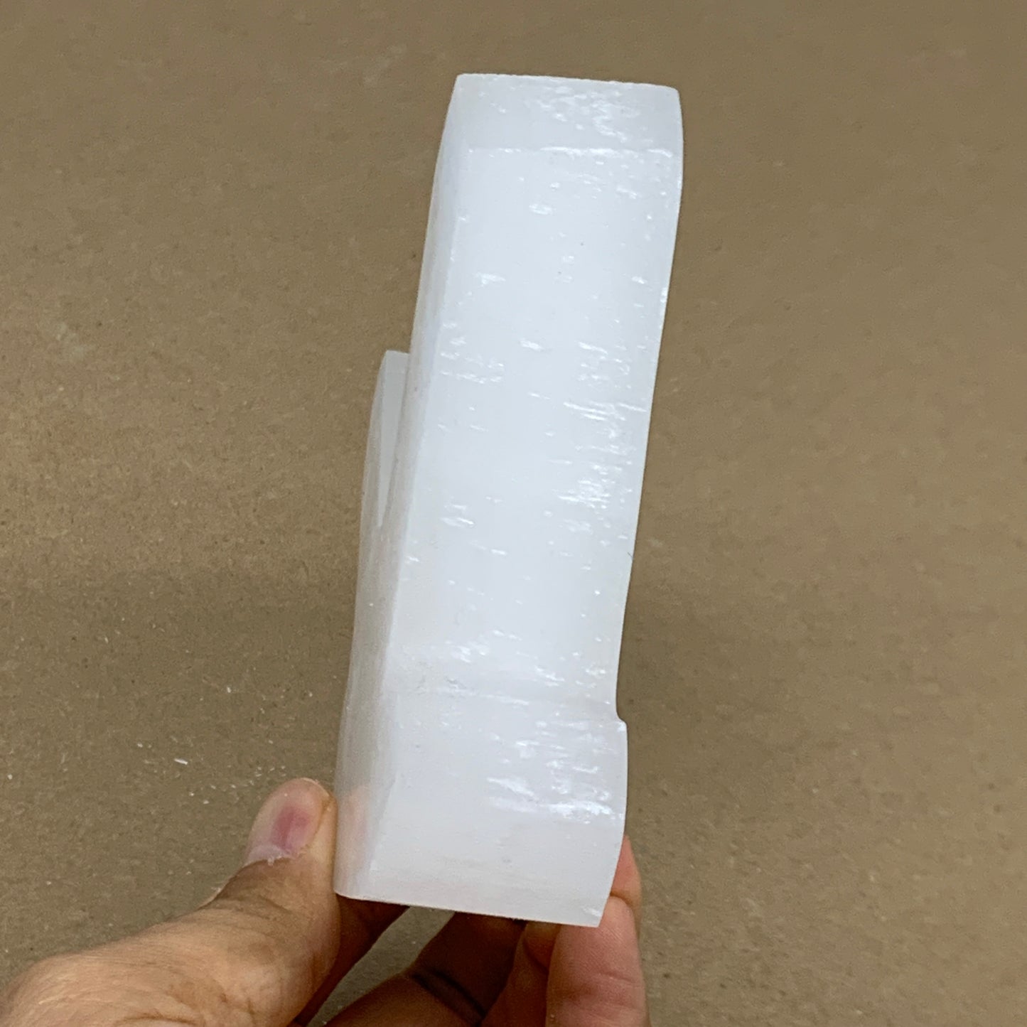 0.83 lbs, 4.3"x3.6"x1.2", Natural Selenite Crystals Carved,Home Decor, B35980