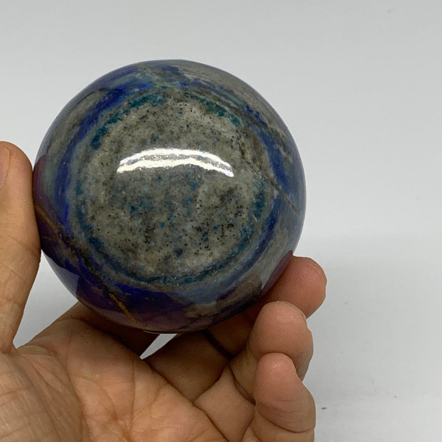1.02 lbs, 2.6" (66mm), Lapis Lazuli Sphere Ball Gemstone @Afghanistan, B33215