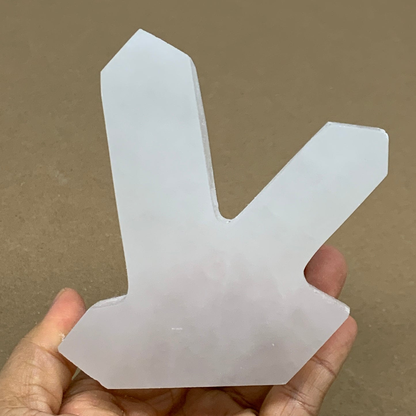 0.83 lbs, 4.3"x3.6"x1.2", Natural Selenite Crystals Carved,Home Decor, B35980